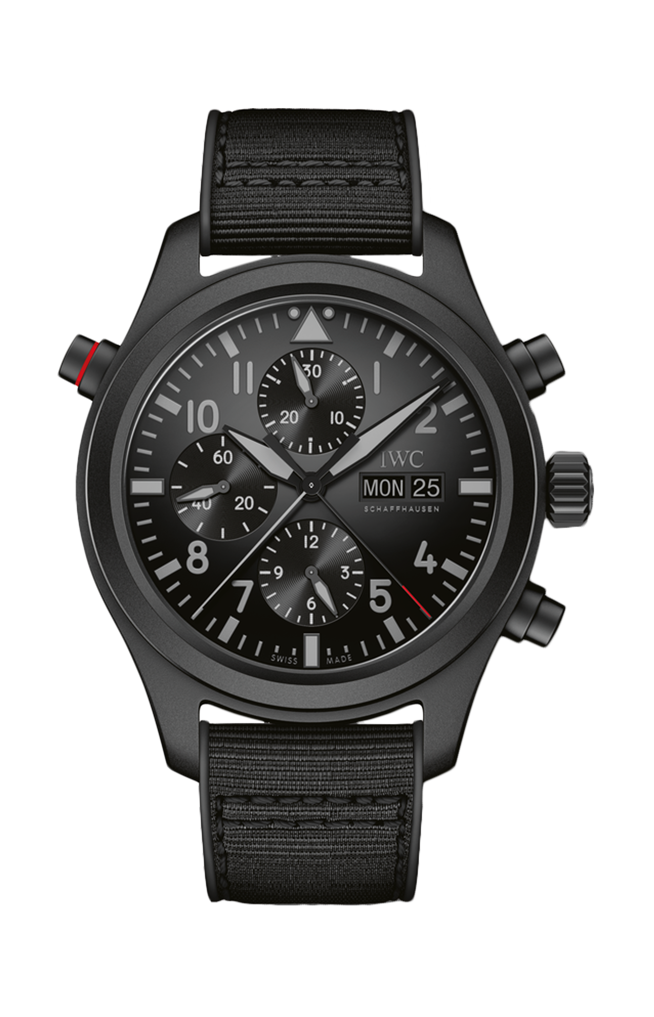 Iwc Schaffhausen | PILOT&rsquo;S WATCH DOUBLE CHRONOGRAPH TOP GUN CERATANIUM - IW371815 (1)