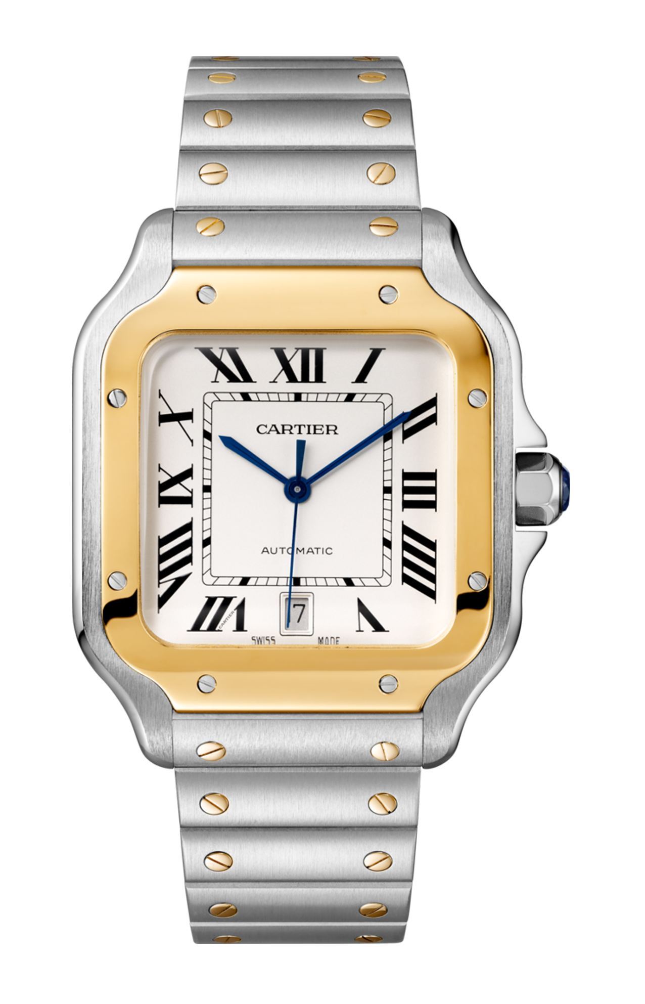 Cartier | SANTOS DE CARTIER, MODELLO GRANDE, ACCIAIO, ORO GIALLO, AUTOMATICO - W2SA0009 (1)