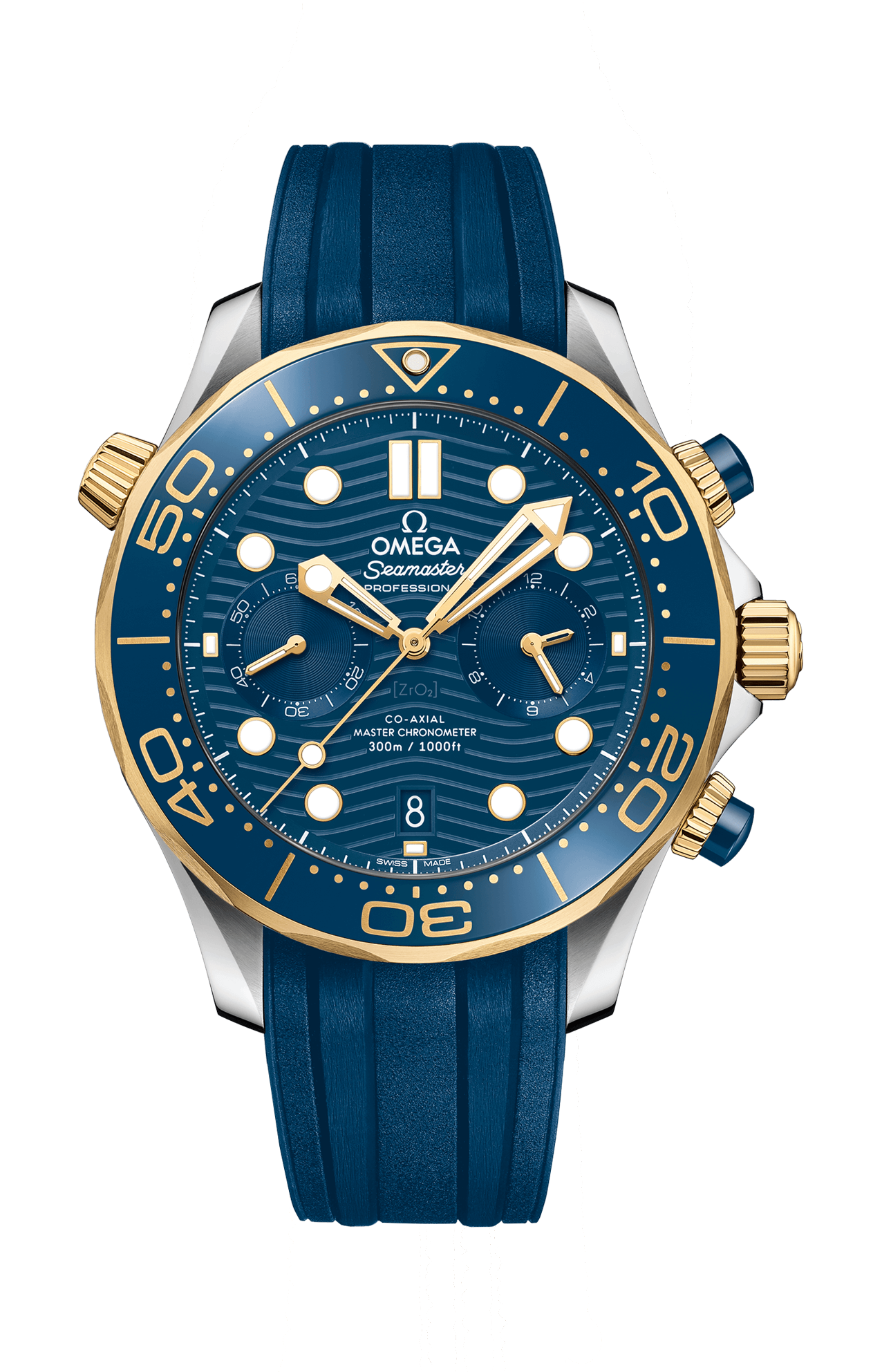 Omega | SEAMASTER DIVER 300M 44 MM, ACCIAIO-ORO GIALLO SU CAUCCI&Ugrave; - 210.22.44.51.03.001 (1)