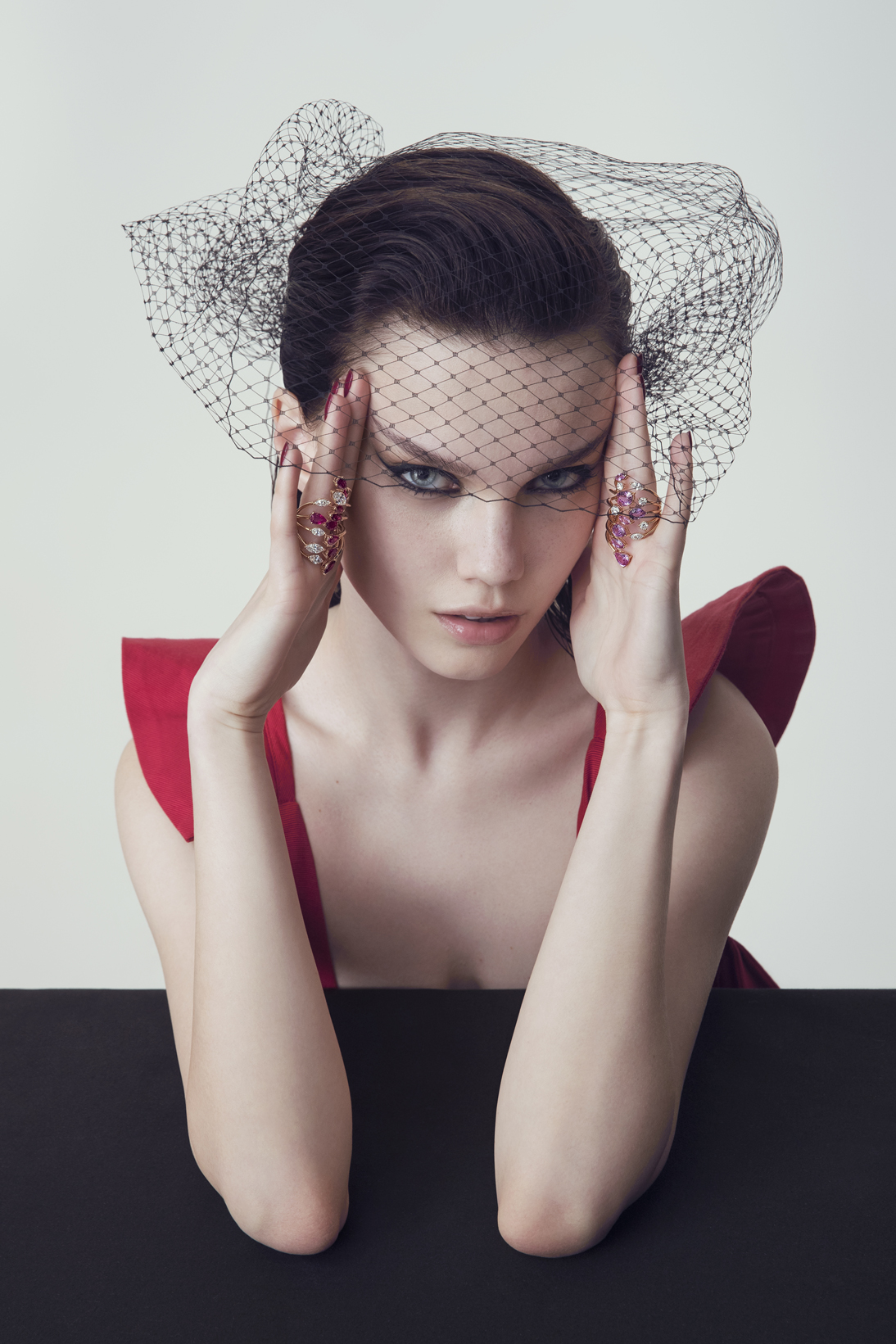 Bartorelli Italian Jewels | ANELLO IN ORO ROSA CON DIAMANTI BIANCHI E ZAFFIRI ROSA - 3R00087DSPP1 (2)