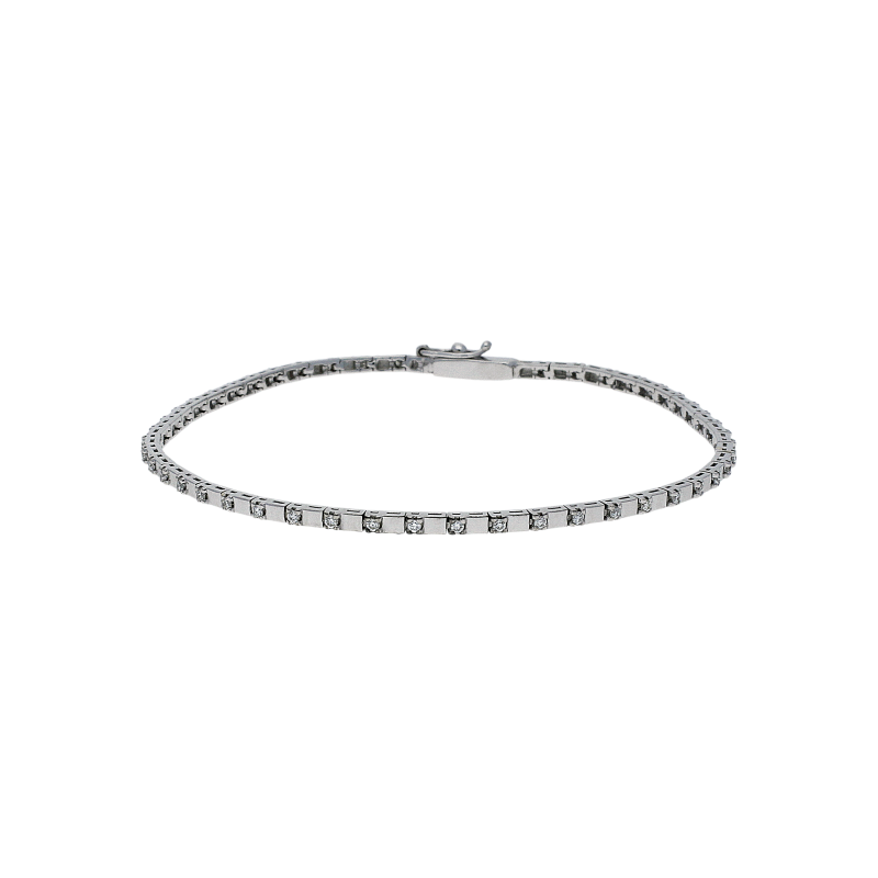 Bartorelli Italian Jewels | Bracciale tennis in oro bianco 18 carati e diamanti bianchi taglio brillante - 5192670G (1)