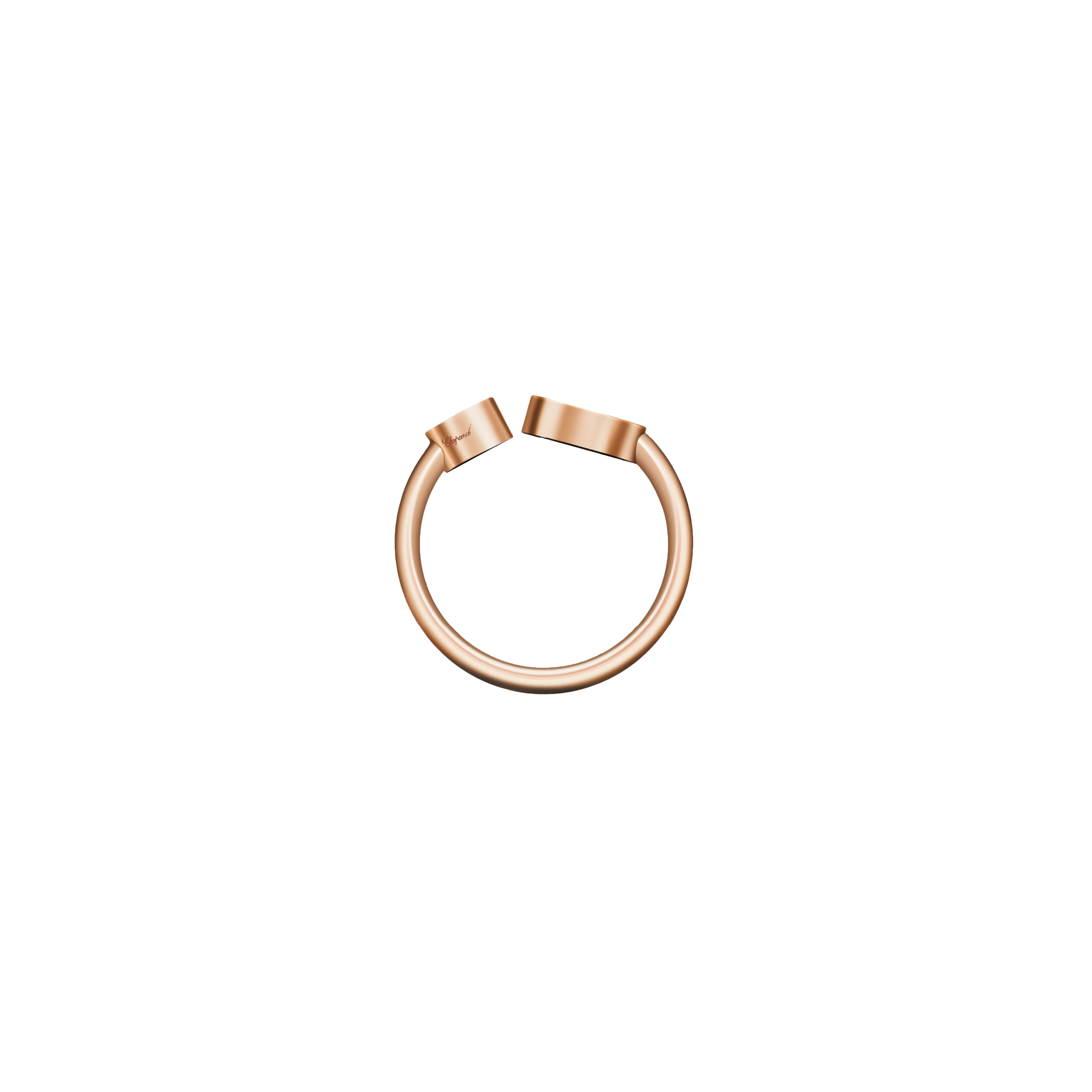 Chopard | CHOPARD - HAPPY HEARTS - ANELLO IN ORO ROSA CON DIAMANTE E PIETRA ROSSA - 829482-5800 - 829482 (3)