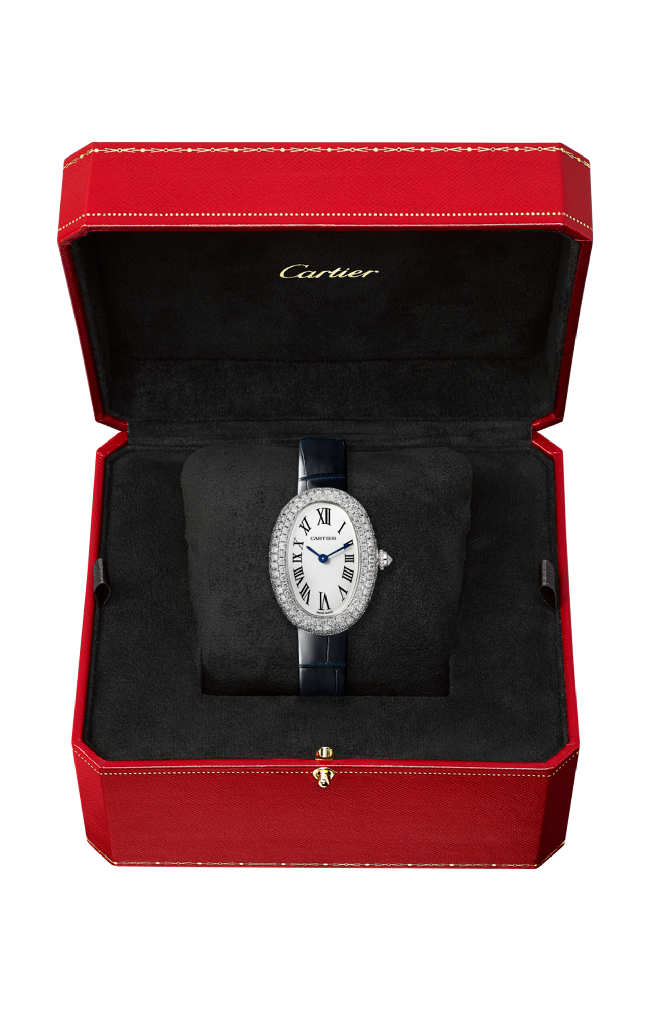 Cartier | BAIGNOIRE MODELLO PICCOLO, ORO BIANCO, DIAMANTI, QUARZO - WJBA0049 (2)