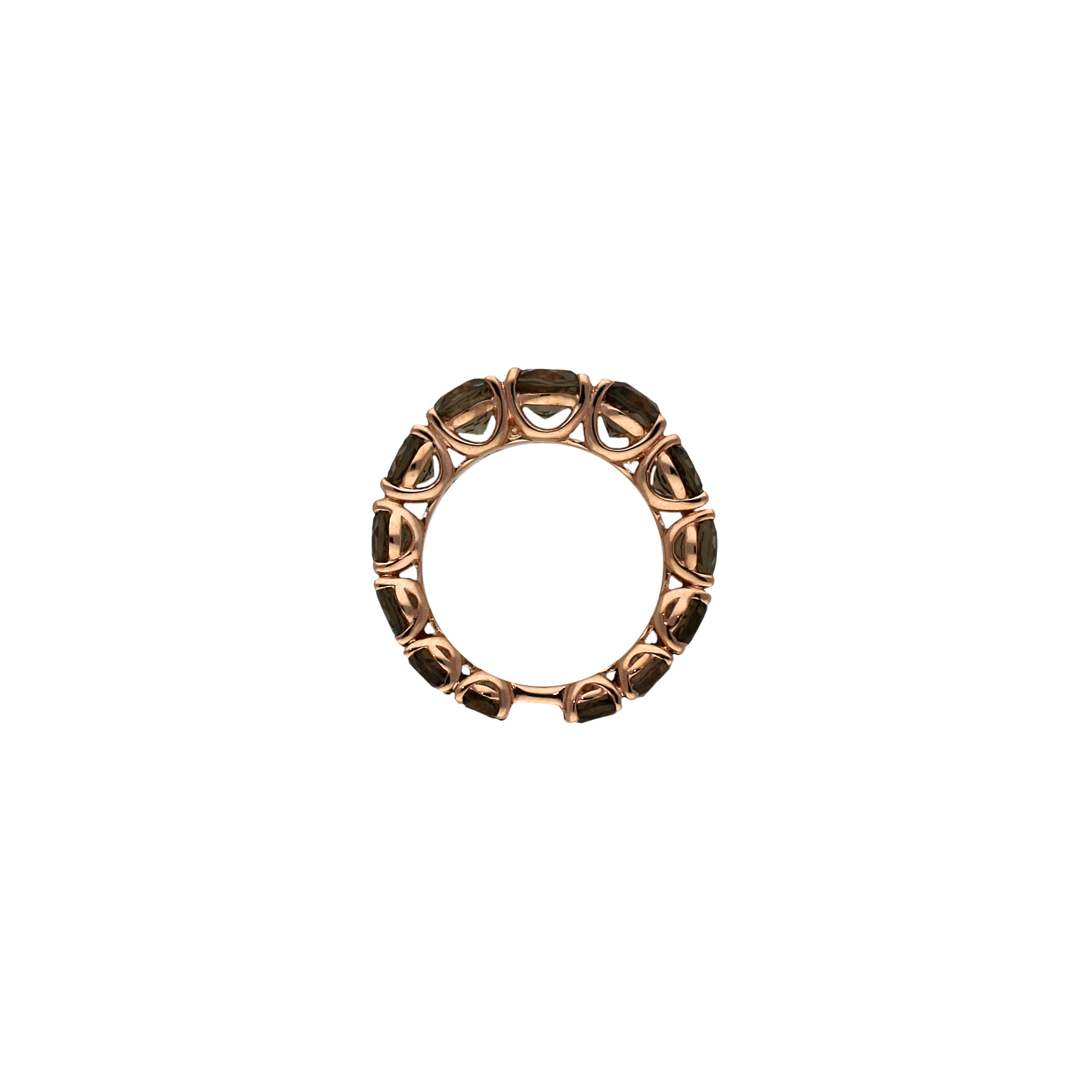 Bartorelli Italian Jewels | Anello in oro rosa 9 carati e quarzo fum&Egrave; taglio brillante - 729961- (3)