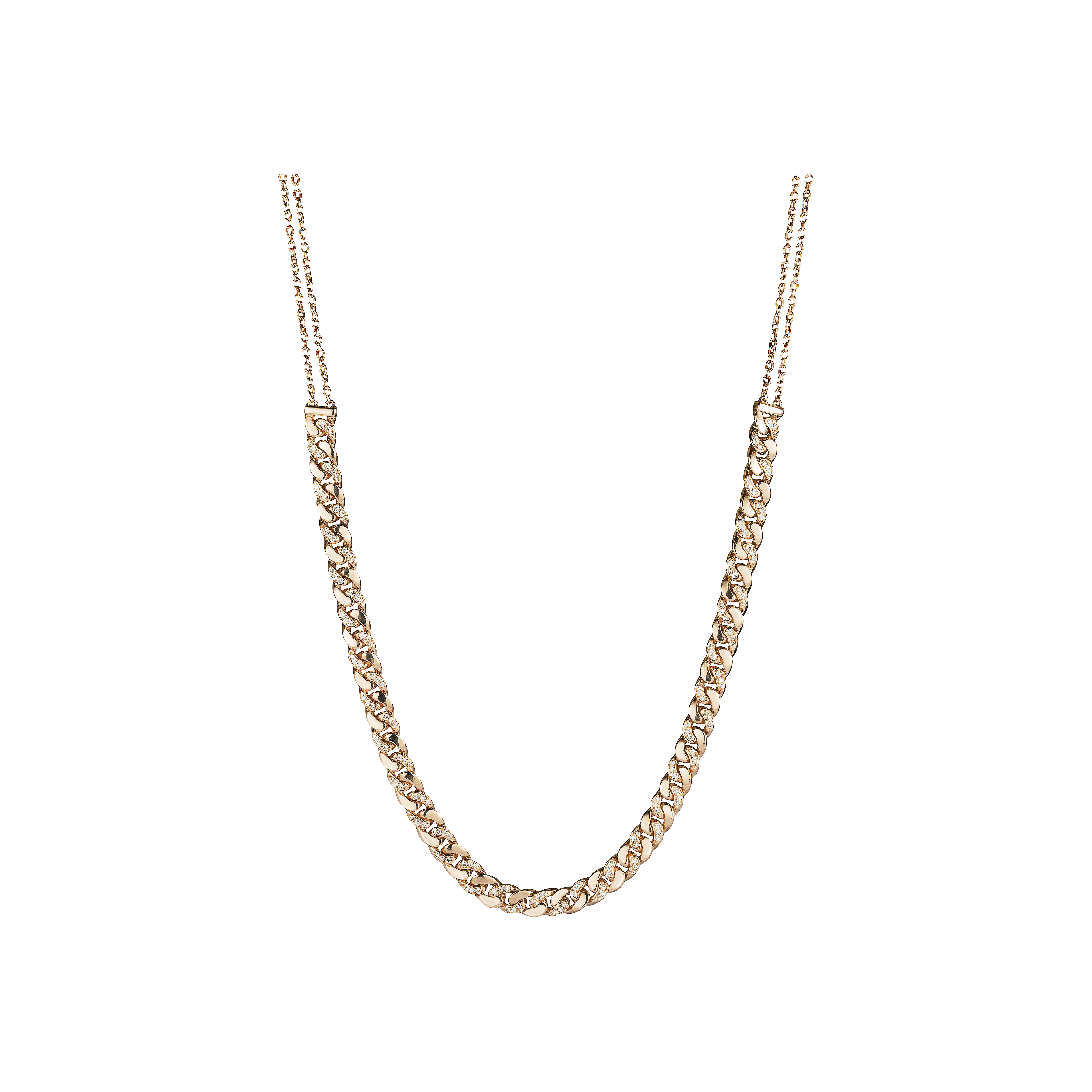 Bartorelli Italian Jewels | COLLANA IN ORO ROSA GOURMETTE E DIAMANTI - COERI4027BWXX (1)