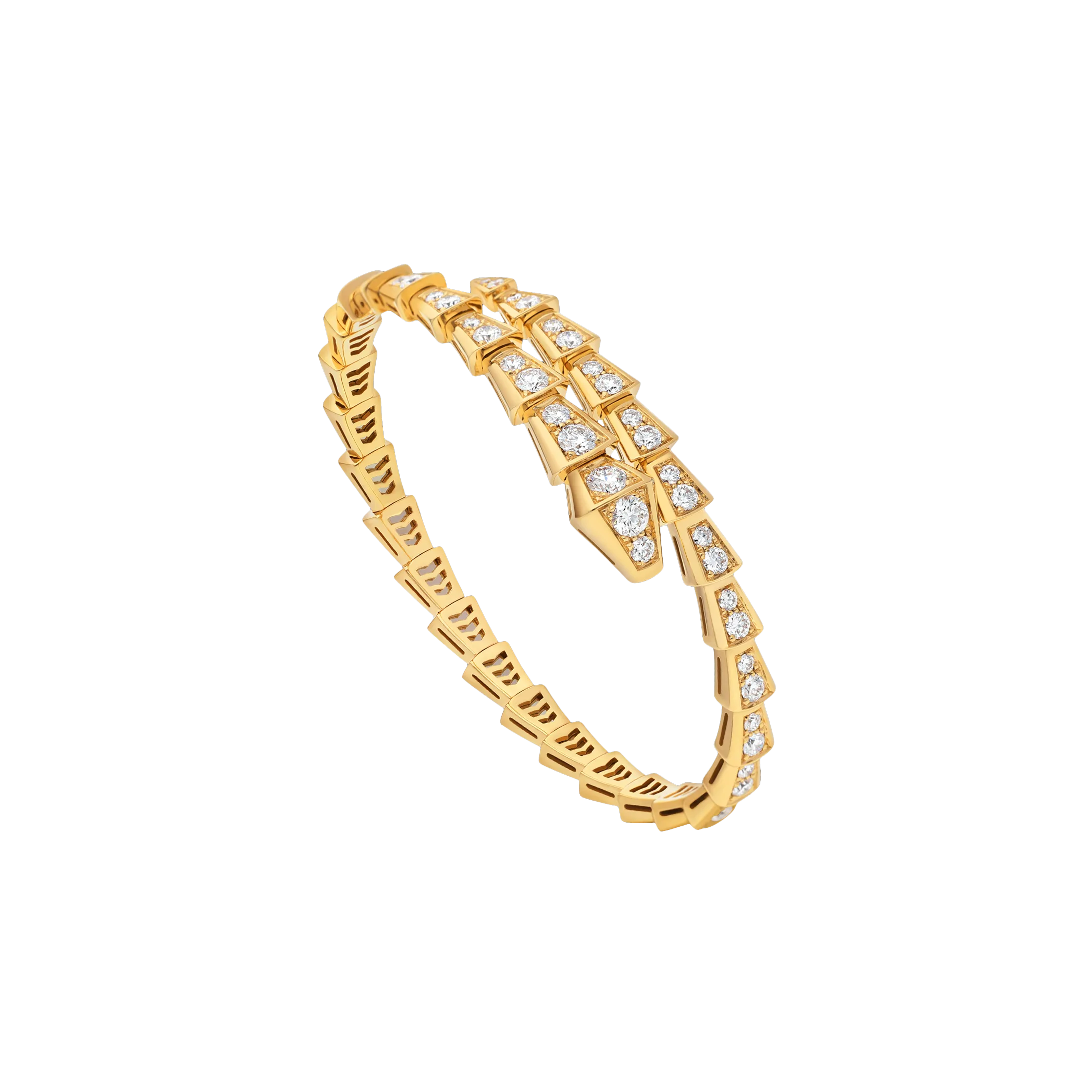 Bulgari | BRACCIALE SERPENTI VIPER IN ORO GIALLO 18 KT CON PAV&Eacute; DI DIAMANTI - BR858983 - BR860194 (1)