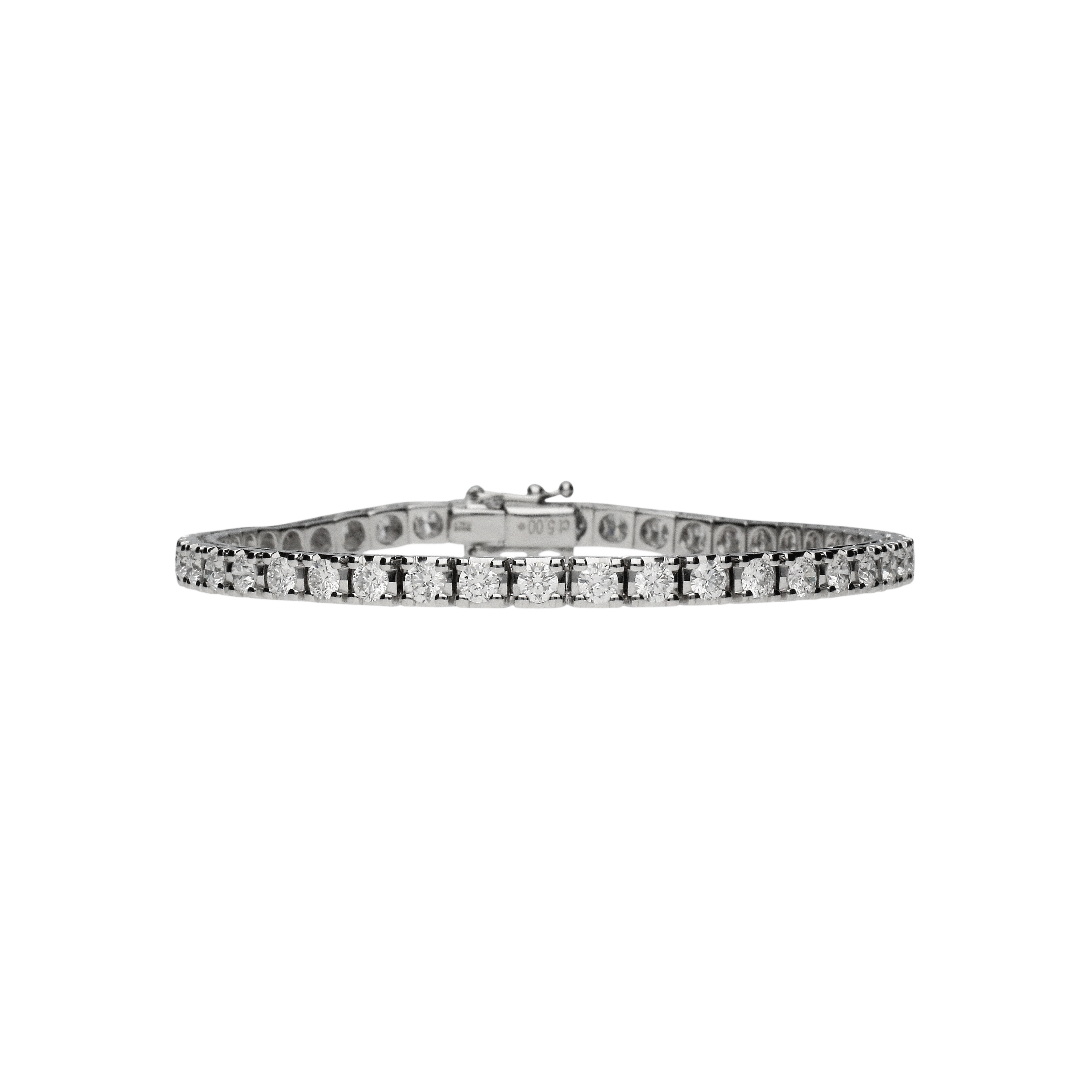 Bartorelli Italian Jewels | Bracciale tennis in oro bianco 18 acrati con diamanti bianchi taglio brillante - 93430256 (1)