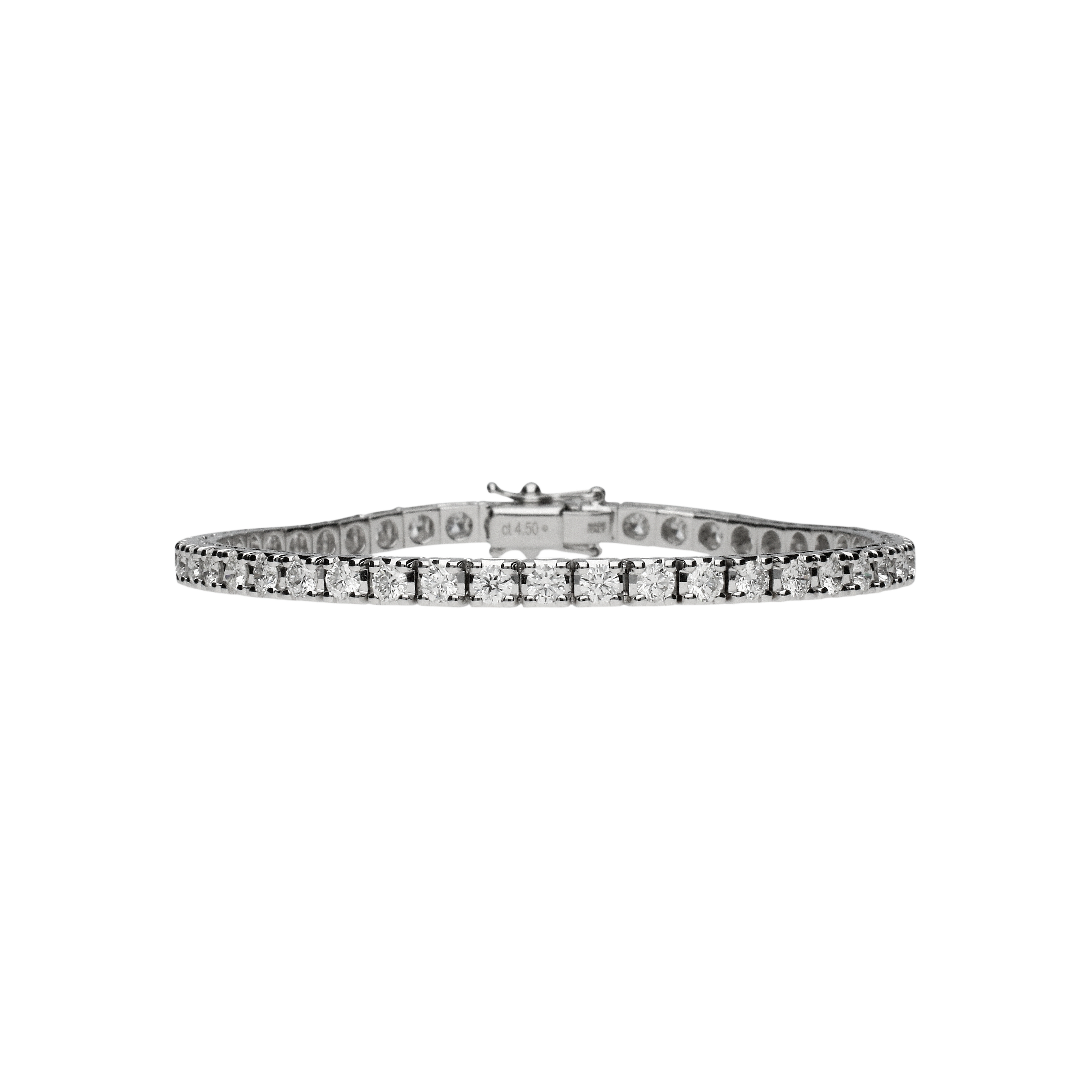 Bartorelli Italian Jewels | Bracciale tennis in oro bianco 18 carati e diamanti bianchi taglio brillante - 96100574 (1)