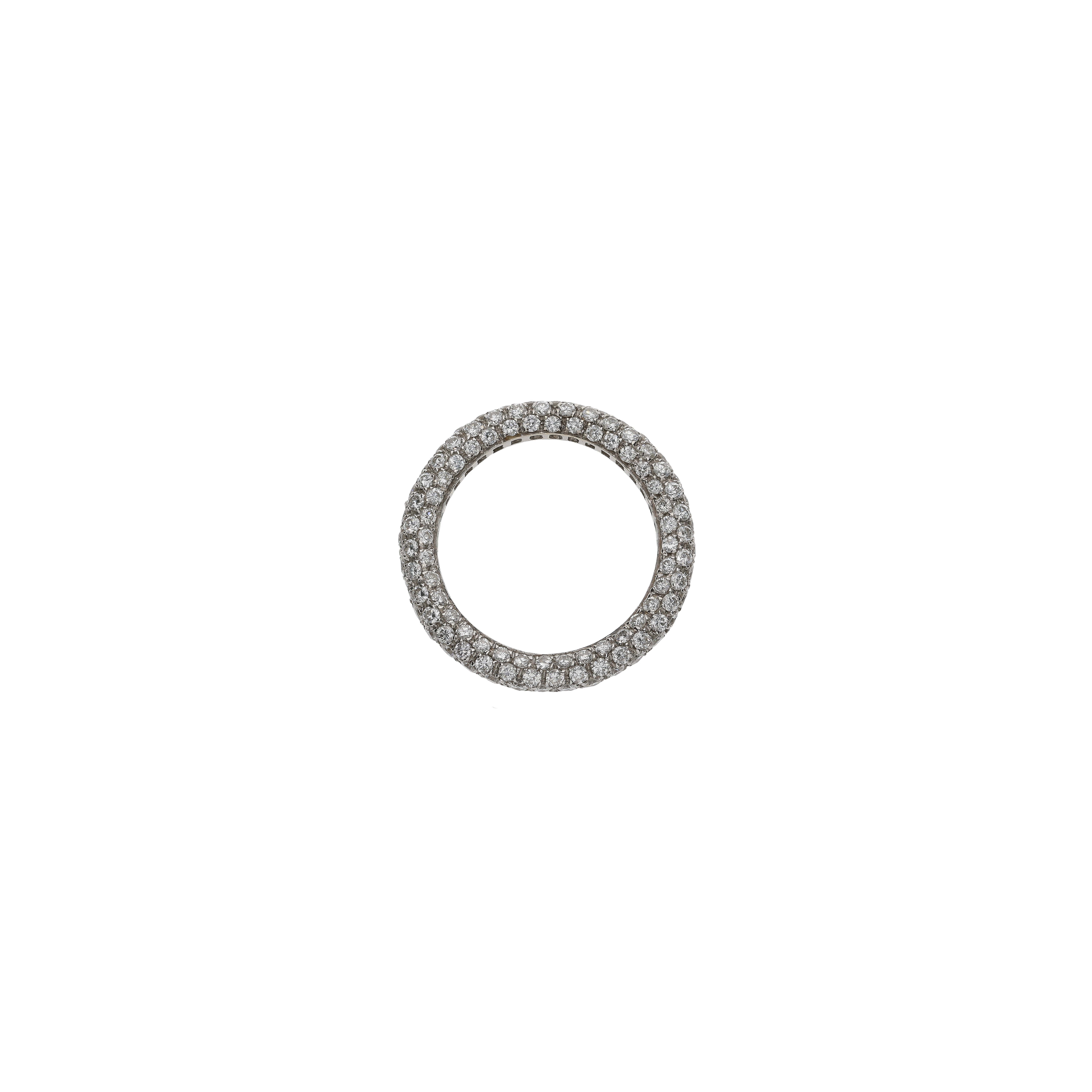 Bartorelli Italian Jewels | ANELLO FEDE IN ORO BIANCO CON PAV&Eacute; DI DIAMANTI - 1079 (3)