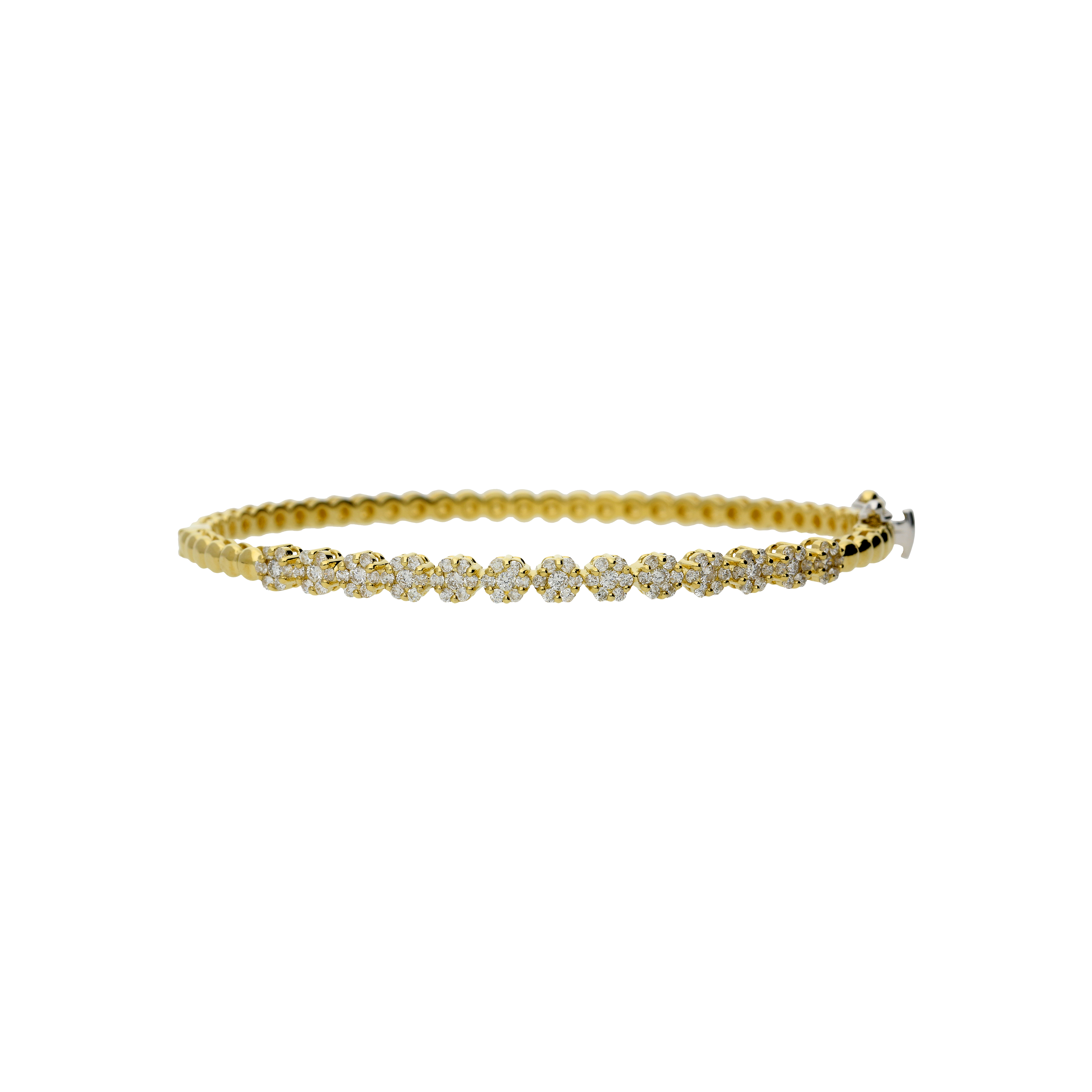 Bartorelli Italian Jewels | BRACCIALE RIGIDO IN ORO GIALLO E DIAMANTI BIANCHI - AB1761/G (1)
