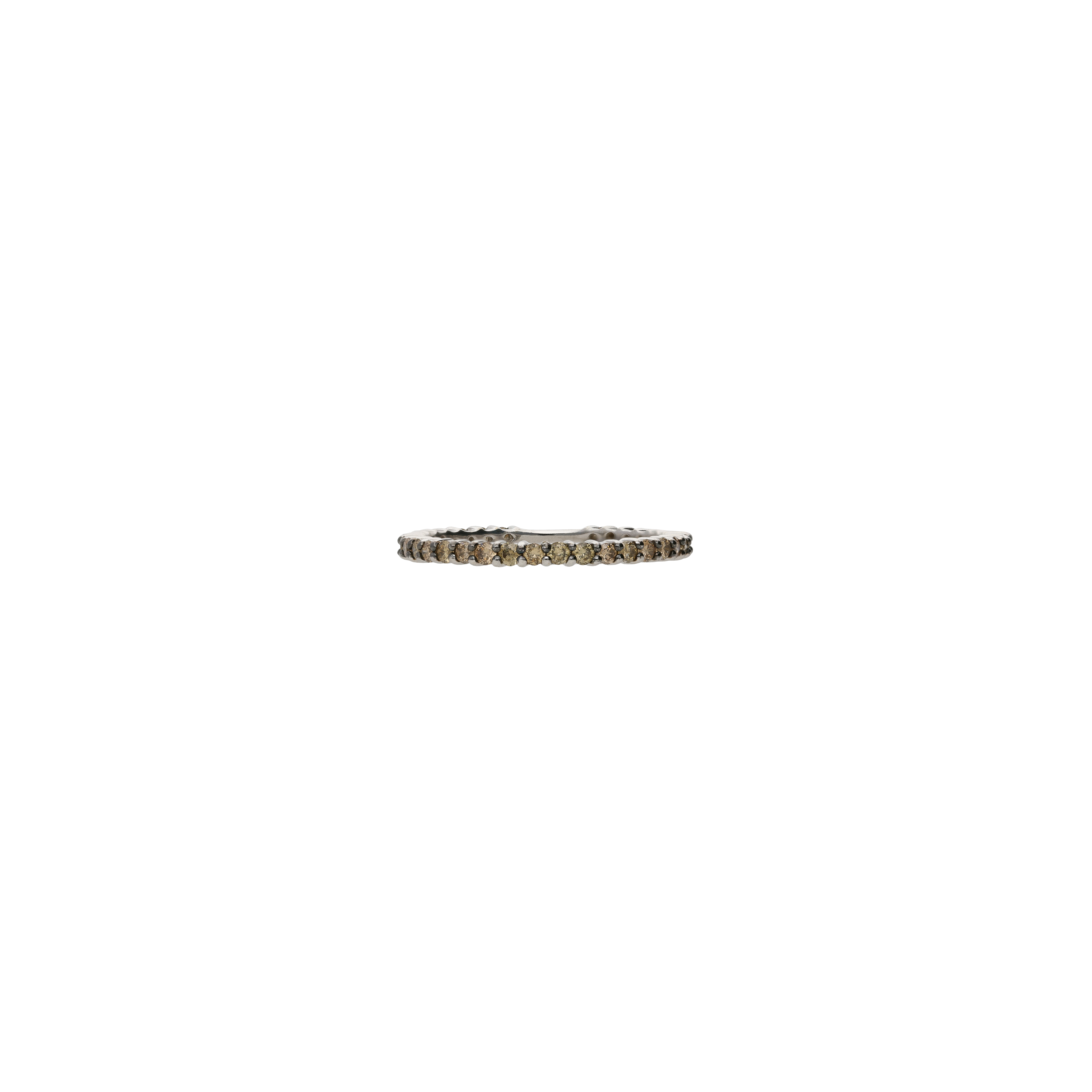 Bartorelli Italian Jewels | ANELLO VERETTA IN ORO BIANCO E DIAMANTI BROWN - VR07599DBW (2)
