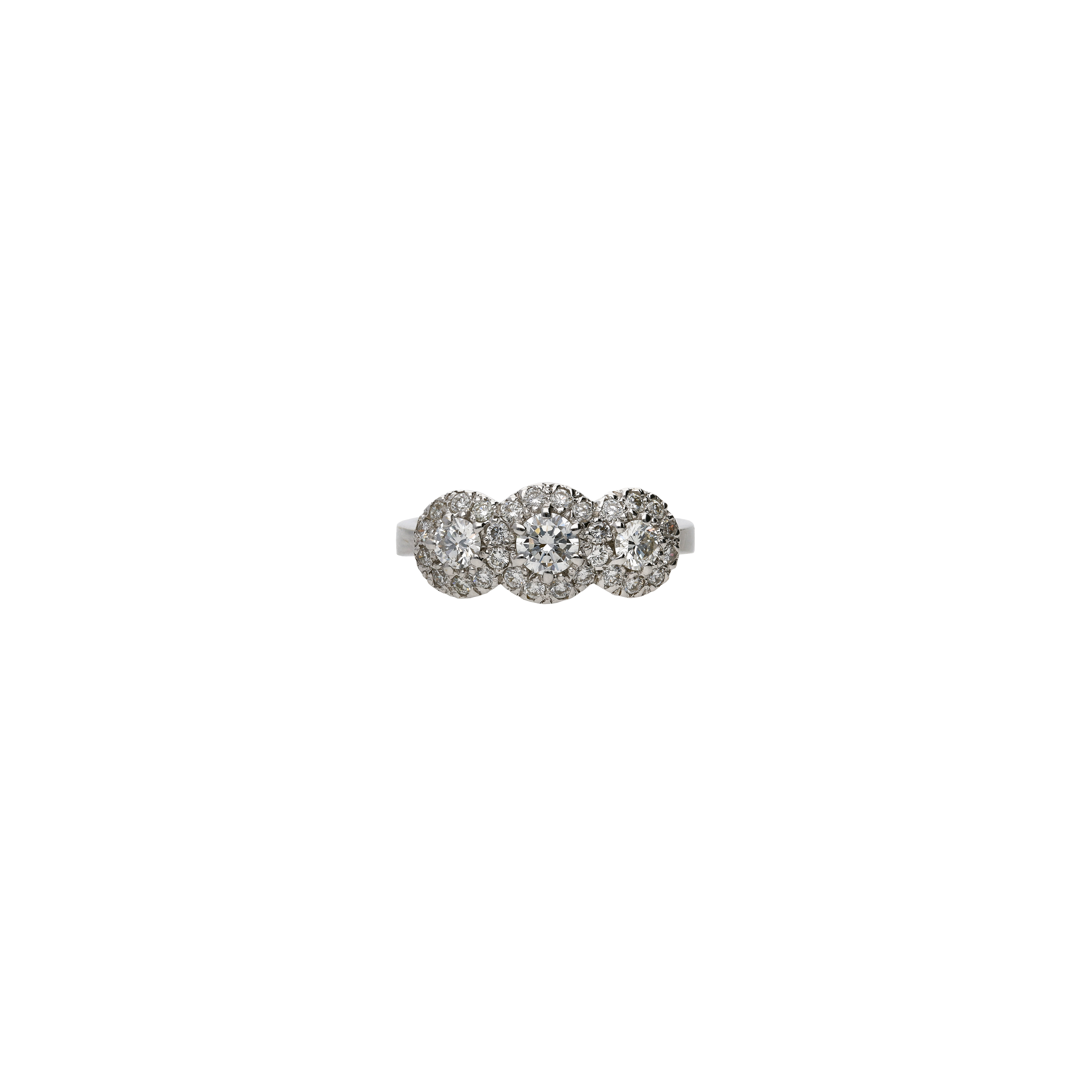 Bartorelli Italian Jewels | ANELLO ROSETTE TRILOGY IN ORO BIANCO E DIAMANTI - CA065W (2)