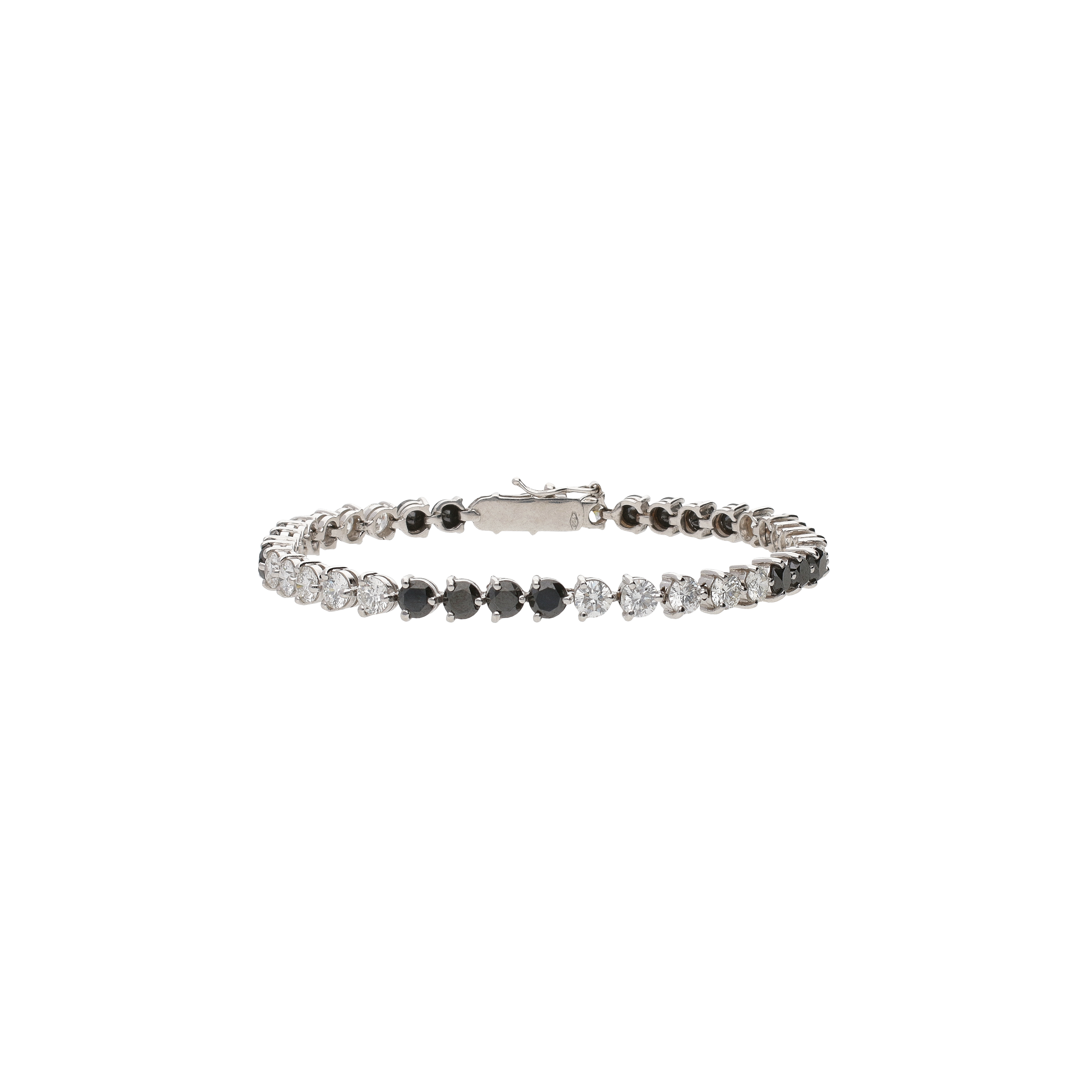 Bartorelli Italian Jewels | BRACCIALE IN ORO BIANCO DIAMANTI BIANCHI E DIAMANTI NERI - BR-LB/6.40 (1)