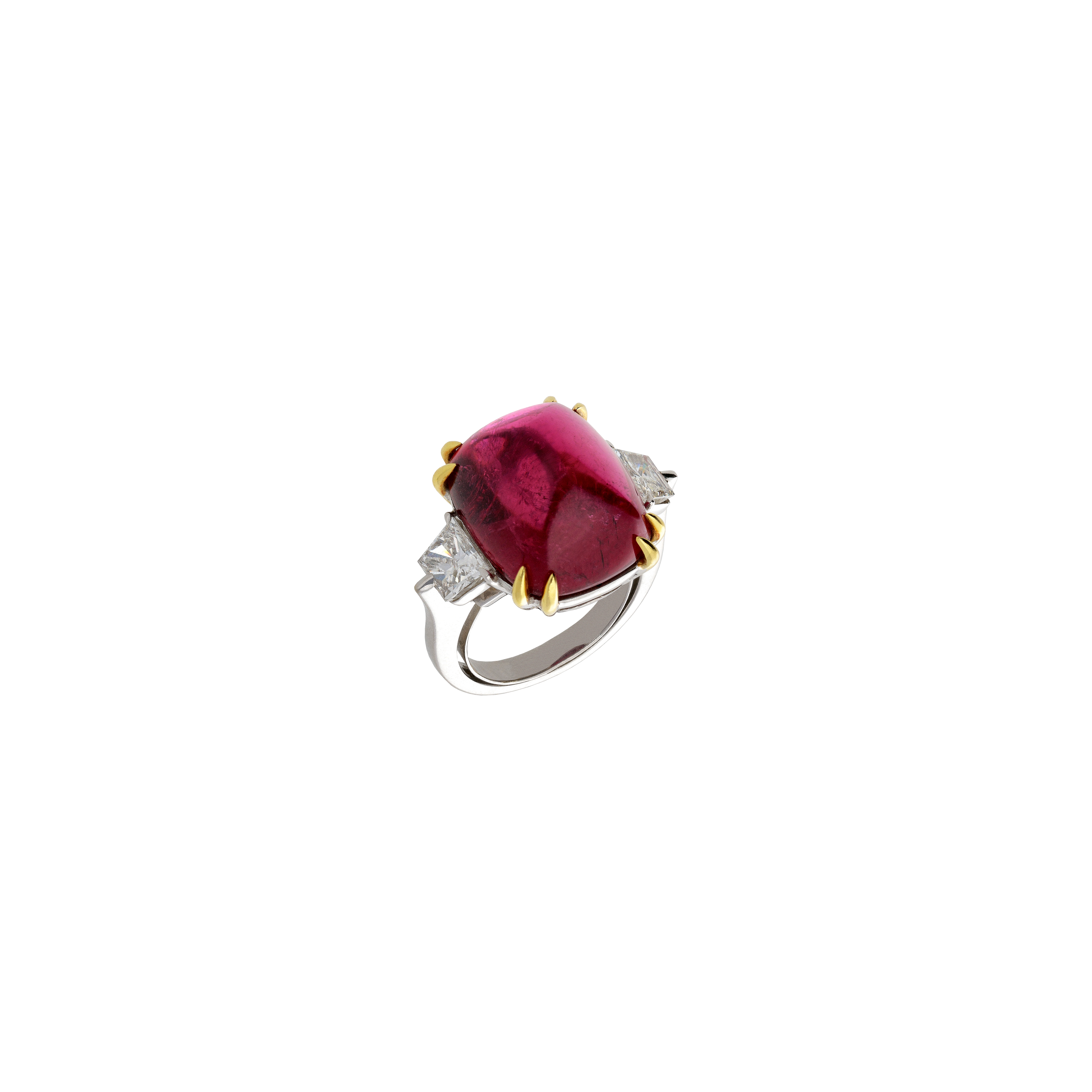 Bartorelli Italian Jewels | ANELLO IN ORO BIANCO CON RUBELLITE E DIAMANTI - F.141D (1)