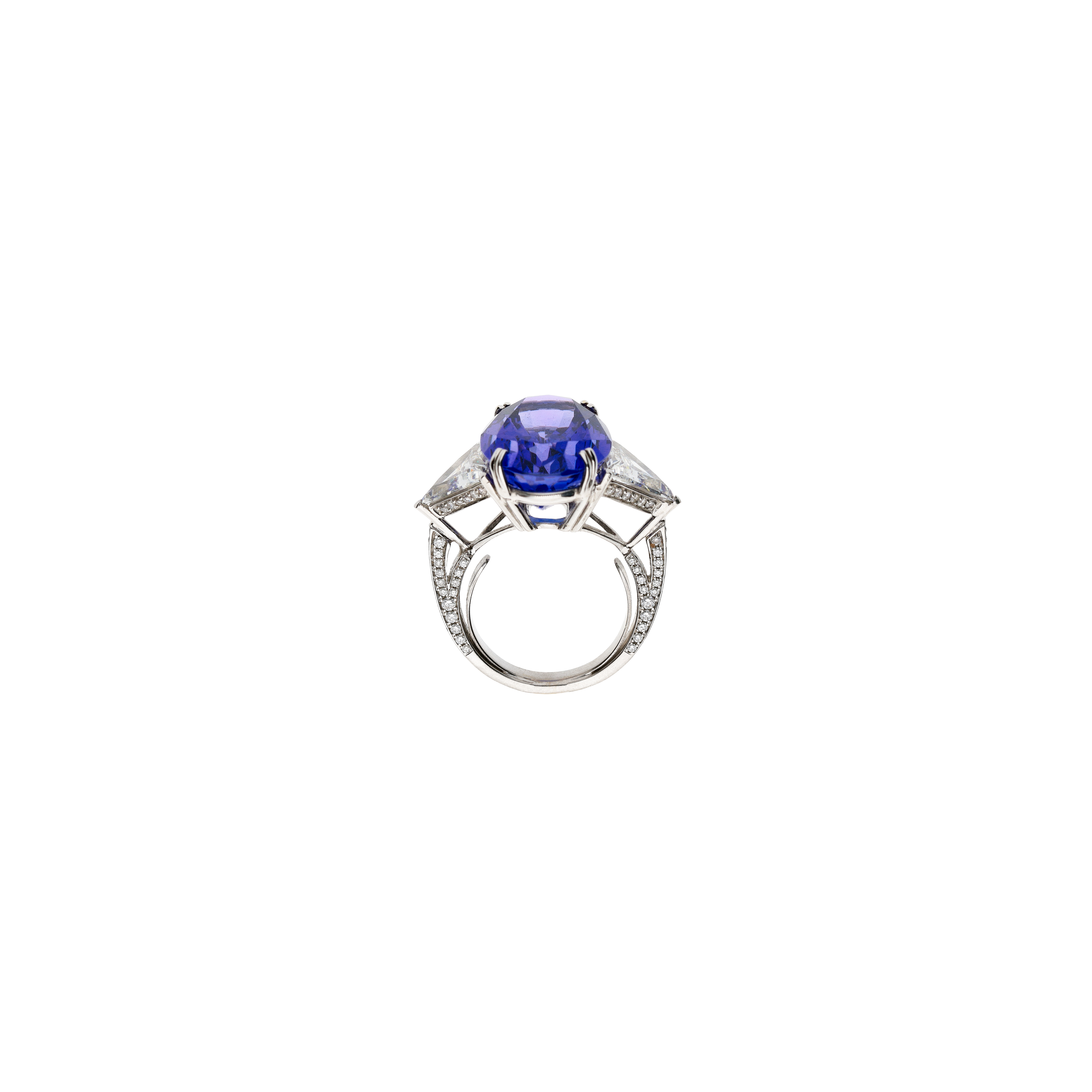 Bartorelli Italian Jewels | ANELLO IN ORO BIANCO CON DIAMANTI E TANZANITE - F.157 (3)
