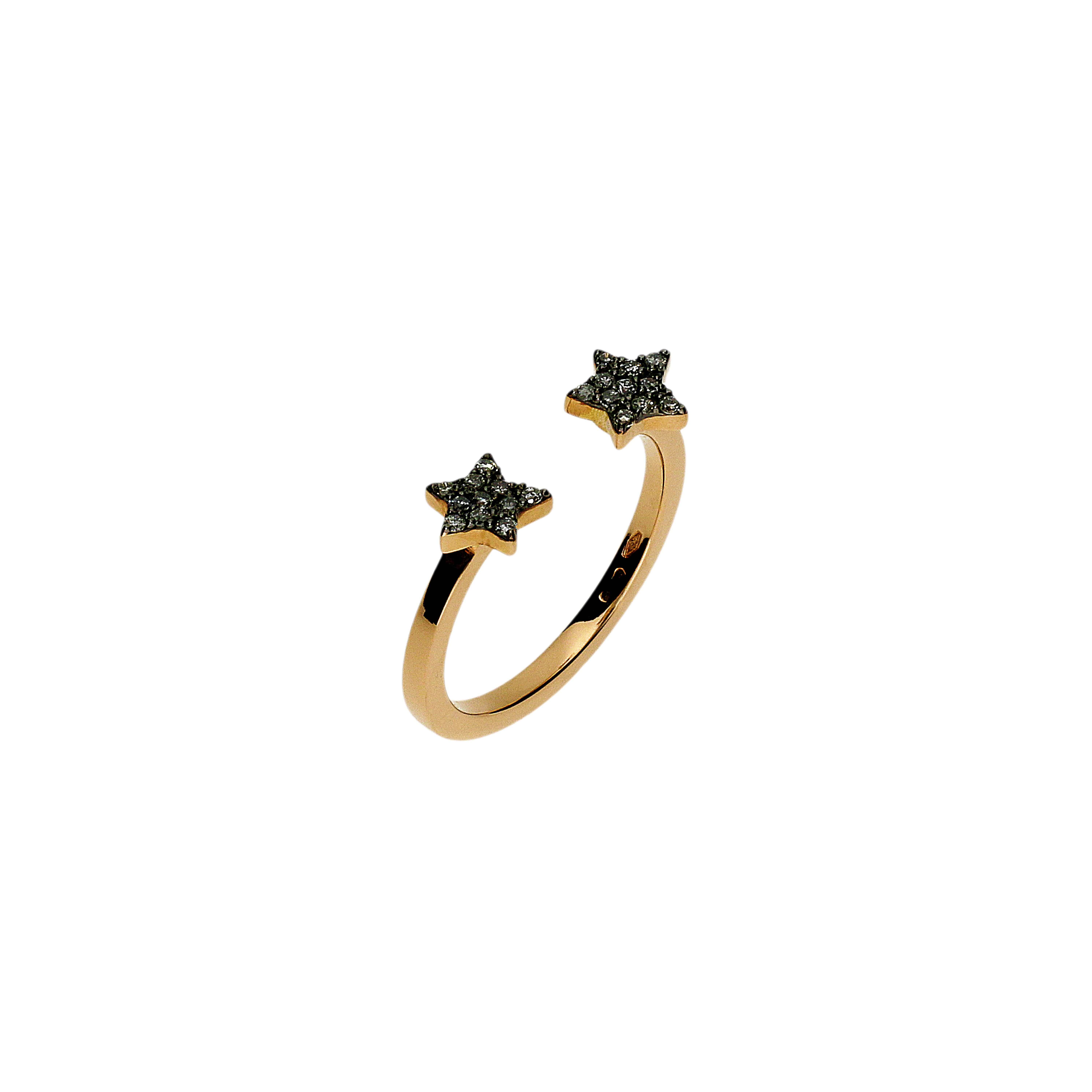 Bartorelli Italian Jewels | Anello in oro rosa 18 carati e diamanti grigi taglio brillante - ANP129/13-TS- (1)