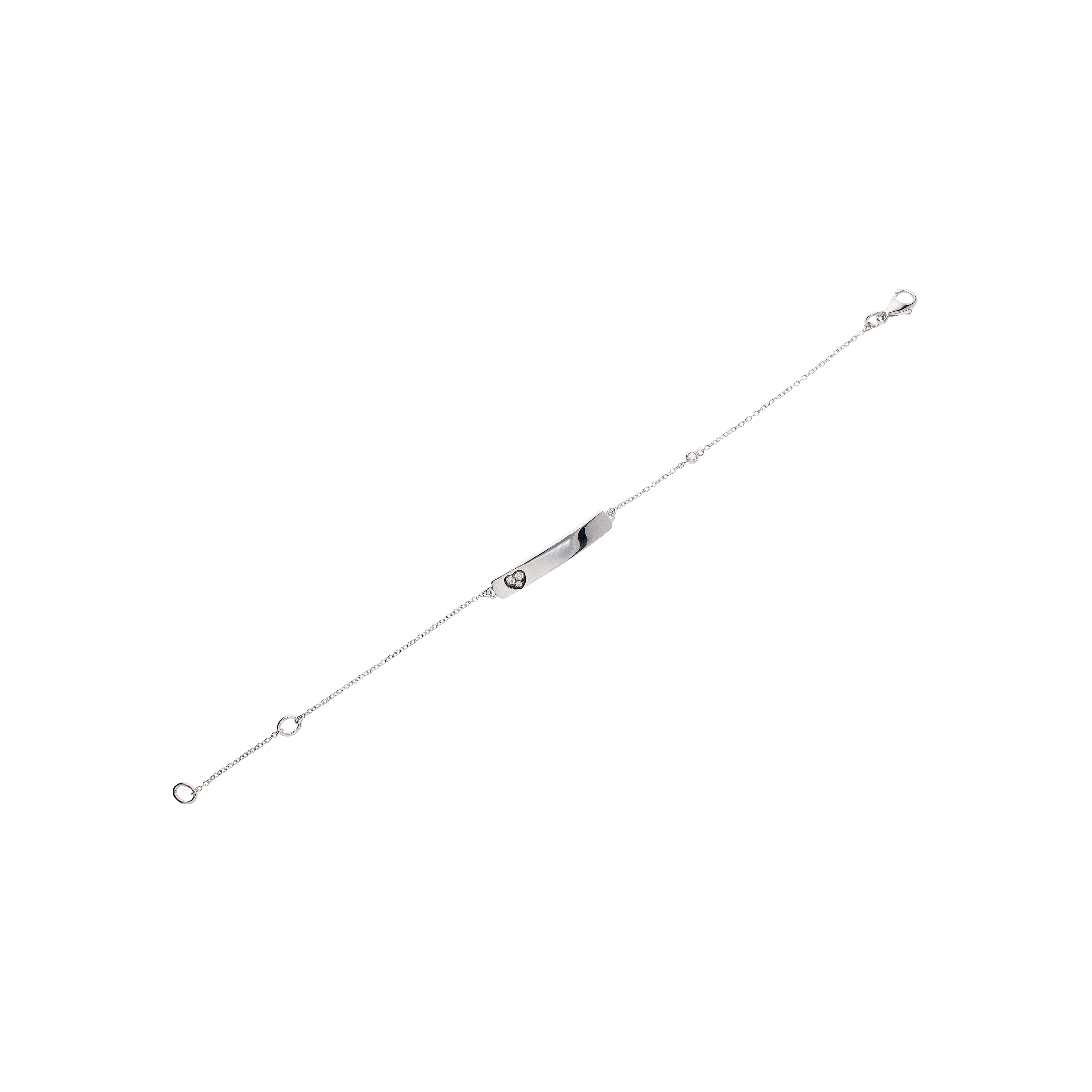 Bartorelli Italian Jewels | BRACCIALE IN ORO BIANCO CON CUORE IN DIAMANTI BIANCHI - VB24477DW (1)