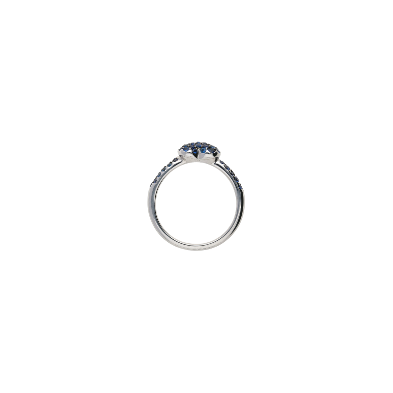 Bartorelli Italian Jewels | ANELLO CUORE IN ORO BIANCO CON PAV&Egrave; DI ZAFFIRI - VR24854SBW (3)