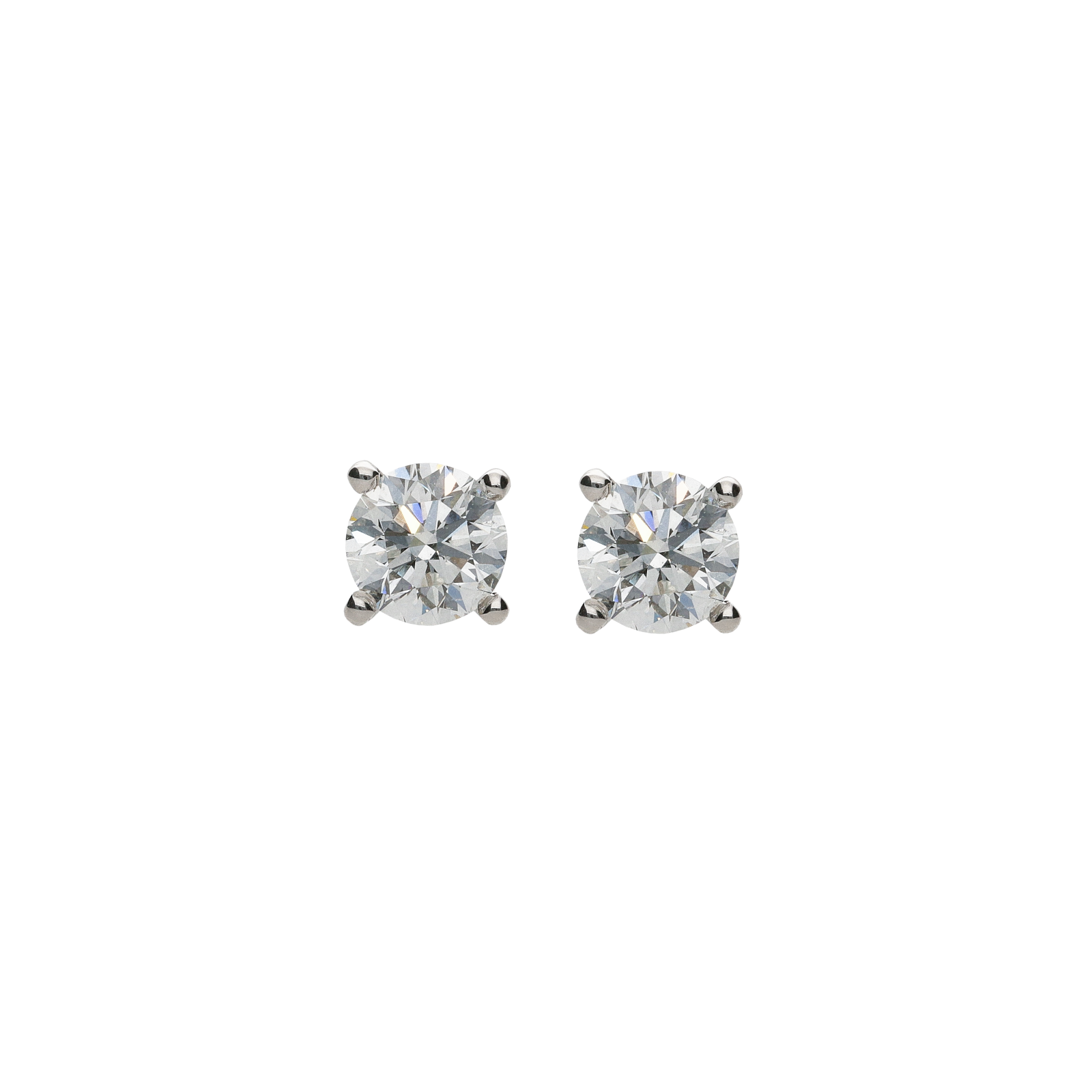 Bartorelli Italian Jewels | ORECCHNI PUNTO LUCE IN ORO BIANCO E DIAMANTI BIANCHI CT 0.80 TOTALI - 20055887 (1)