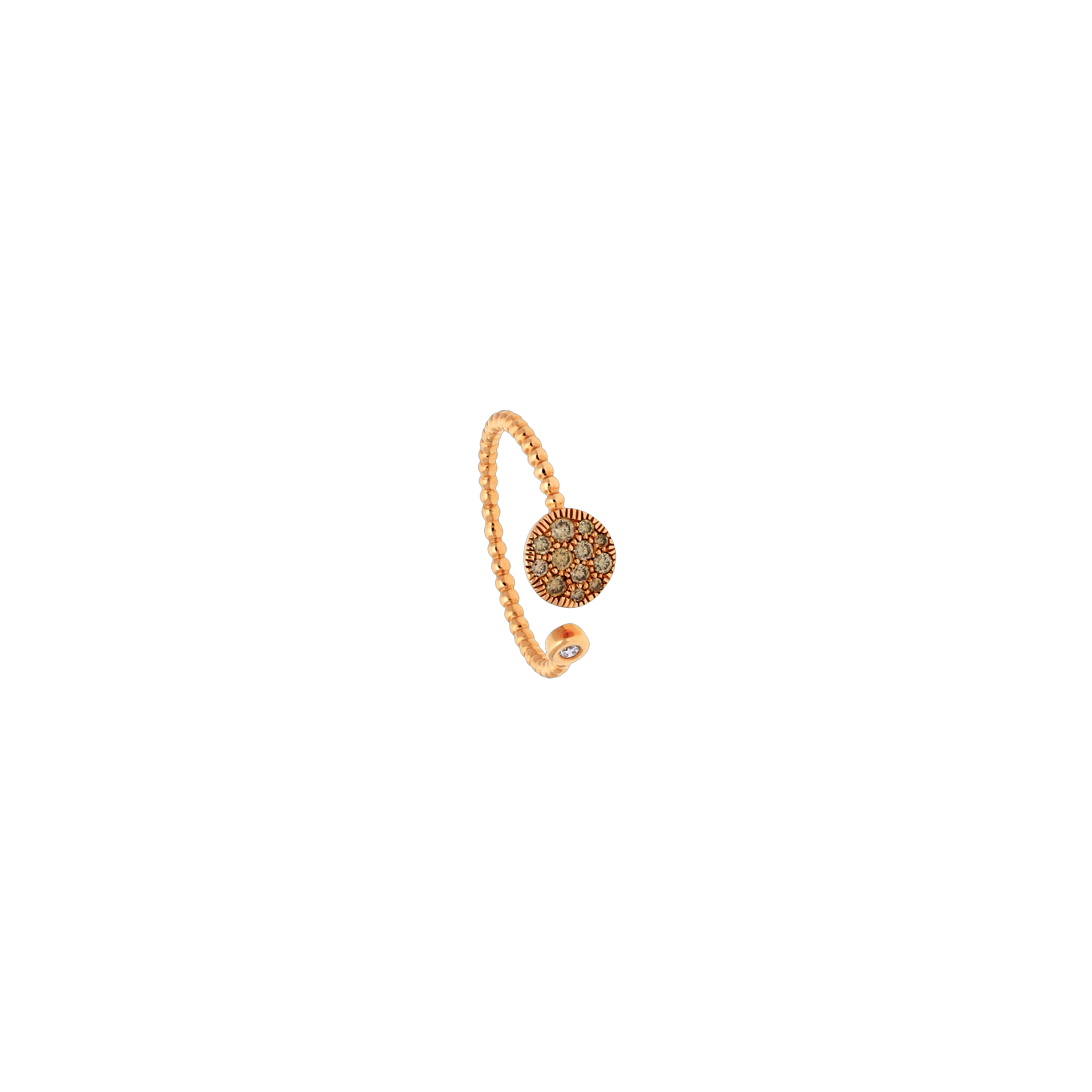 Bartorelli Italian Jewels | ANELLO IN ORO ROSA E DIAMANTI BROWN - VR25755DBDP (1)