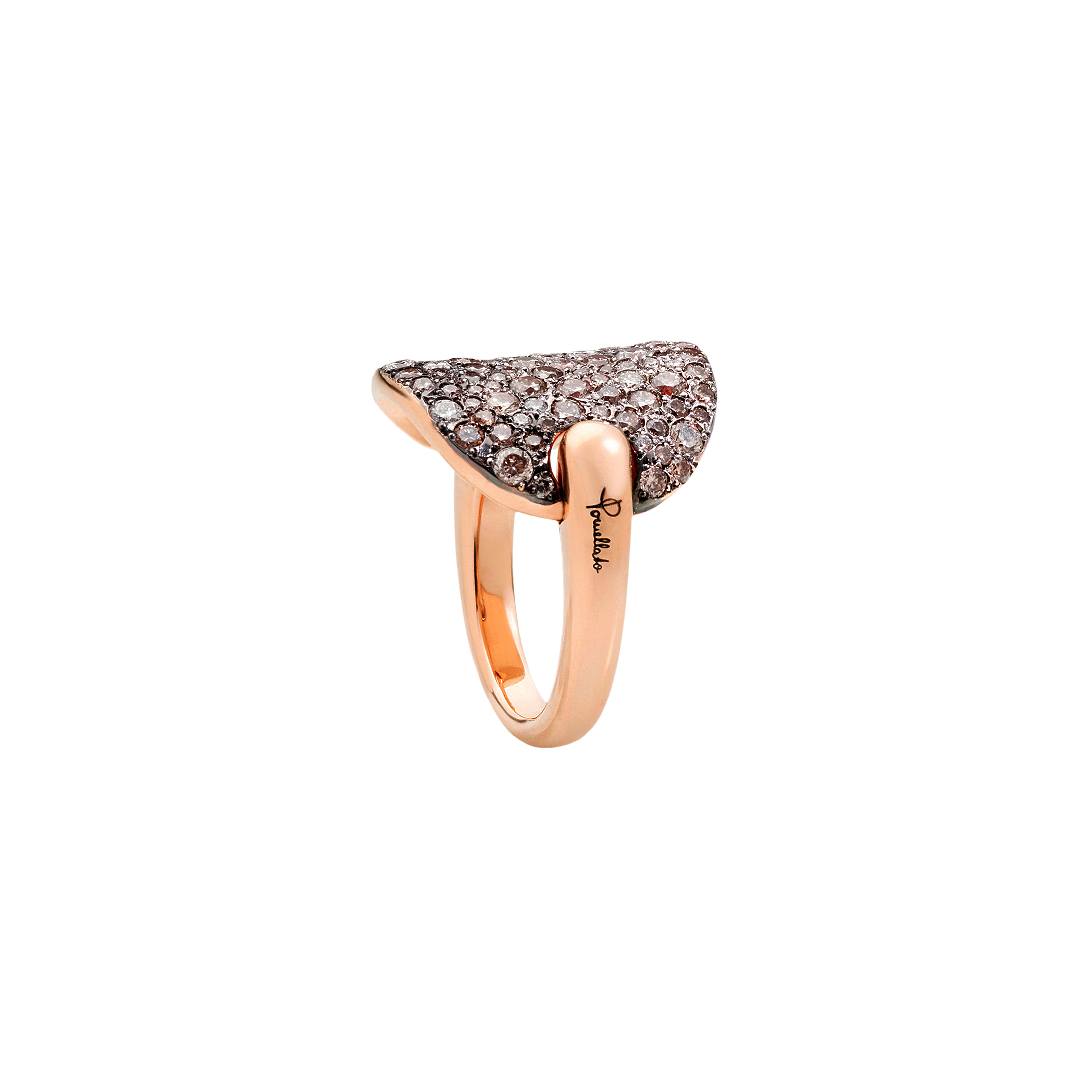 Pomellato | ANELLO SABBIA - ANELLO IN ORO ROSA RODIATO E BRUNITO, DIAMANTI BROWN E BIANCHI CT 2.3 - A.B607BO7/BR - PAB6070O7000DBX00 (3)