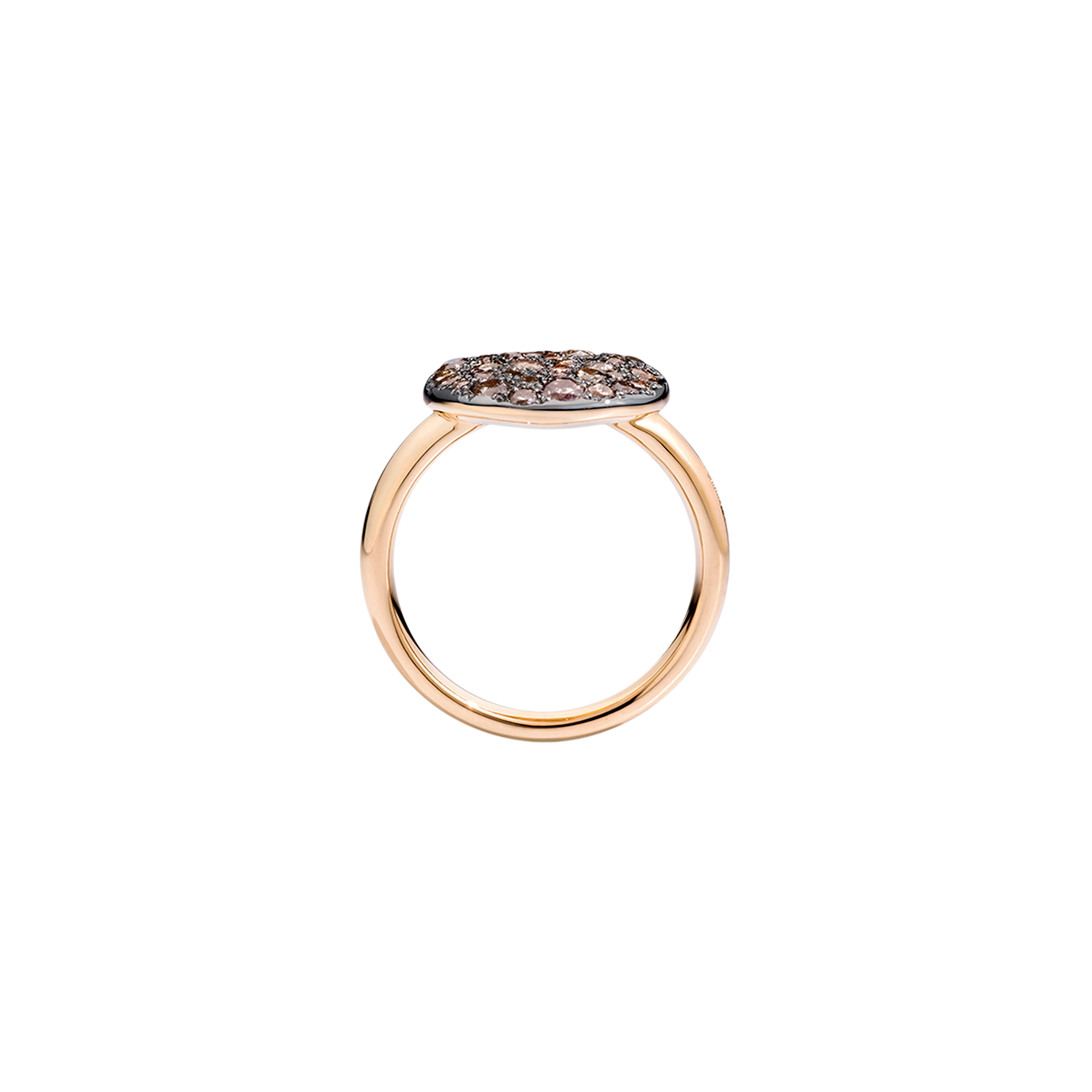 Pomellato | ANELLO IN ORO ROSA CON PAVE&rsquo; IN ORO ROSA BRUNITO E CON BRILLANTI BROWN - PAB2040O7000DBR00 (3)