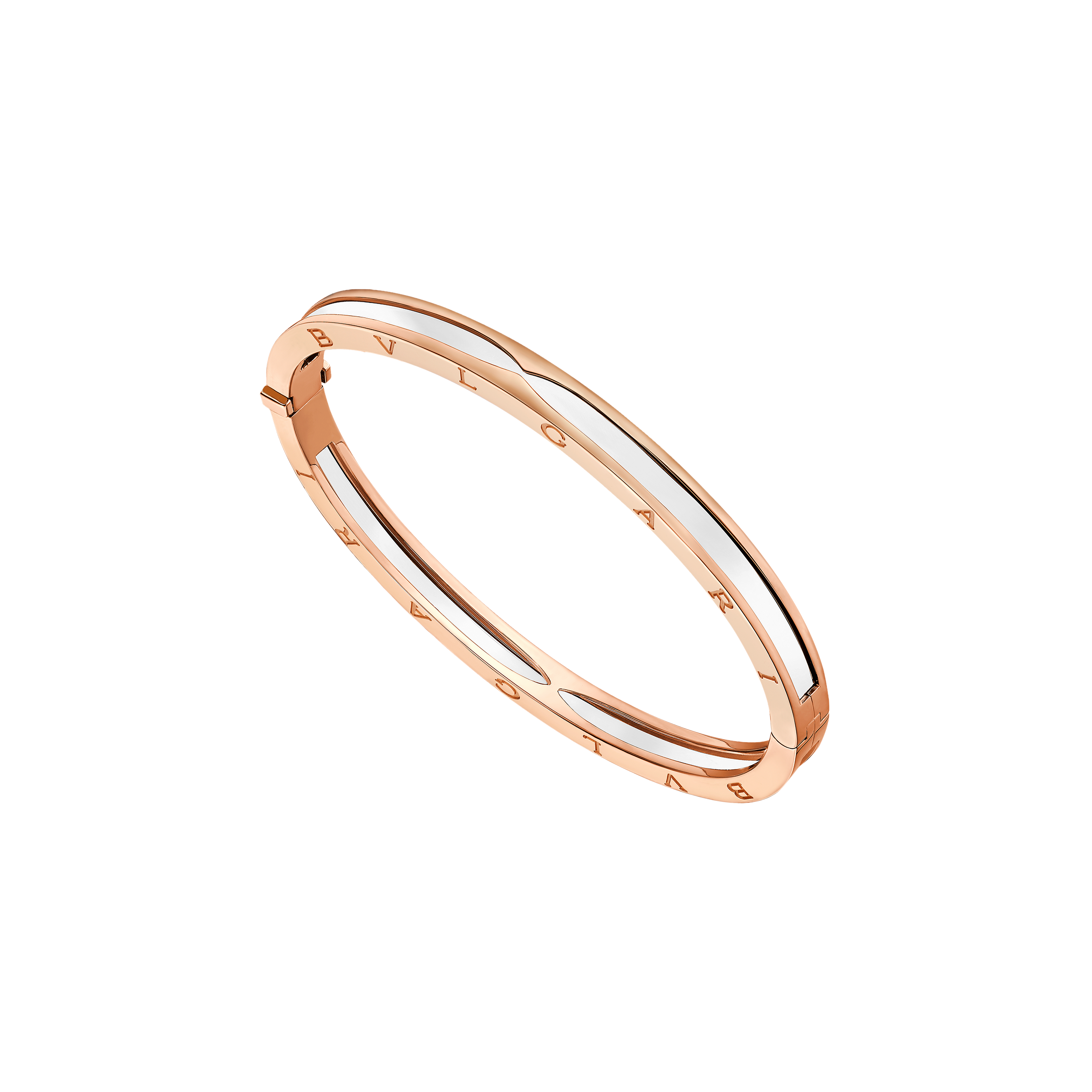 Bulgari | BRACCIALE B.ZERO1 IN ORO ROSA E CERAMICA BIANCA - BR857617 - BR857617 (1)