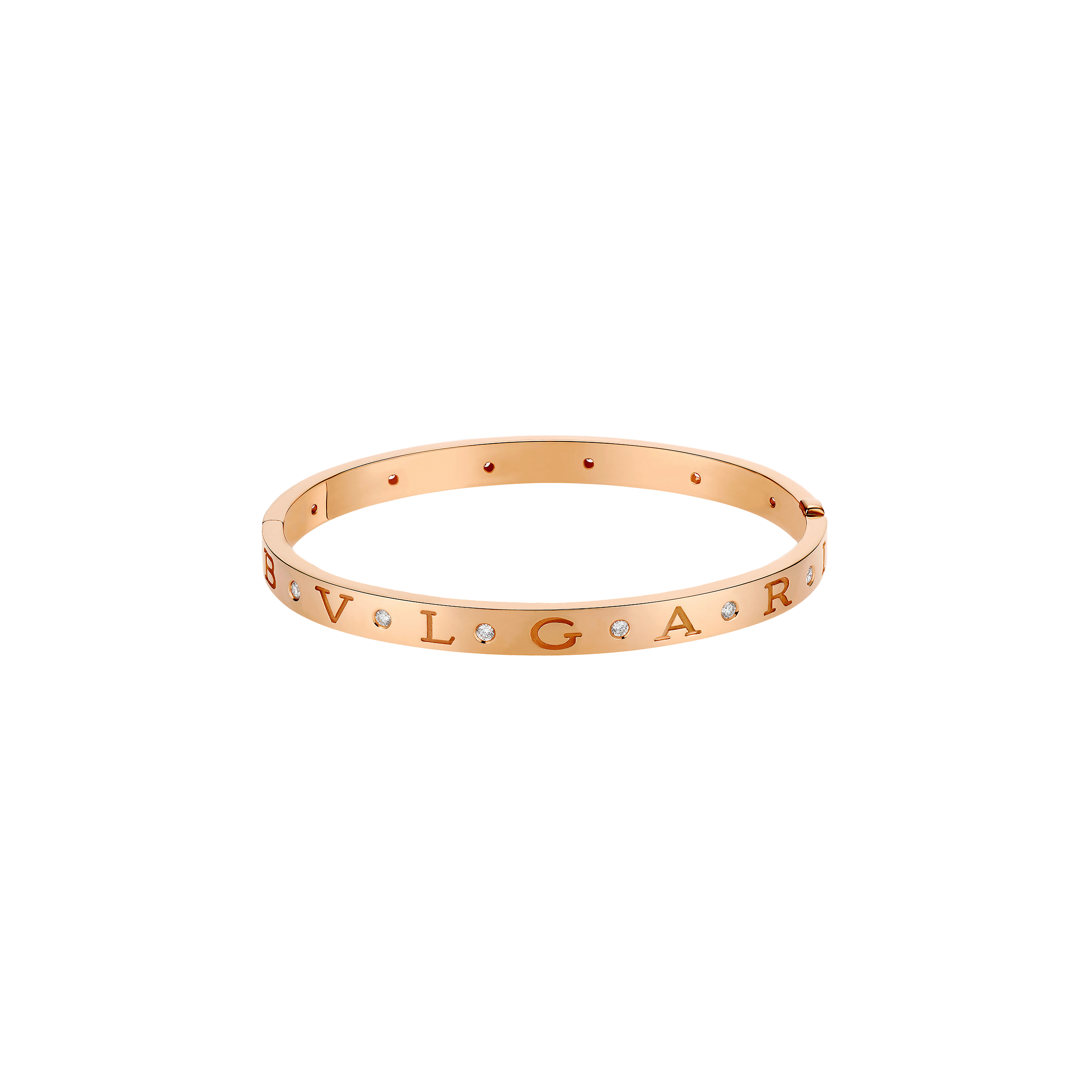 Bulgari | BRACCIALE BVLGARI BVLGARI IN ORO ROSA E DIAMANTI - BR858007 - BR858007 (1)