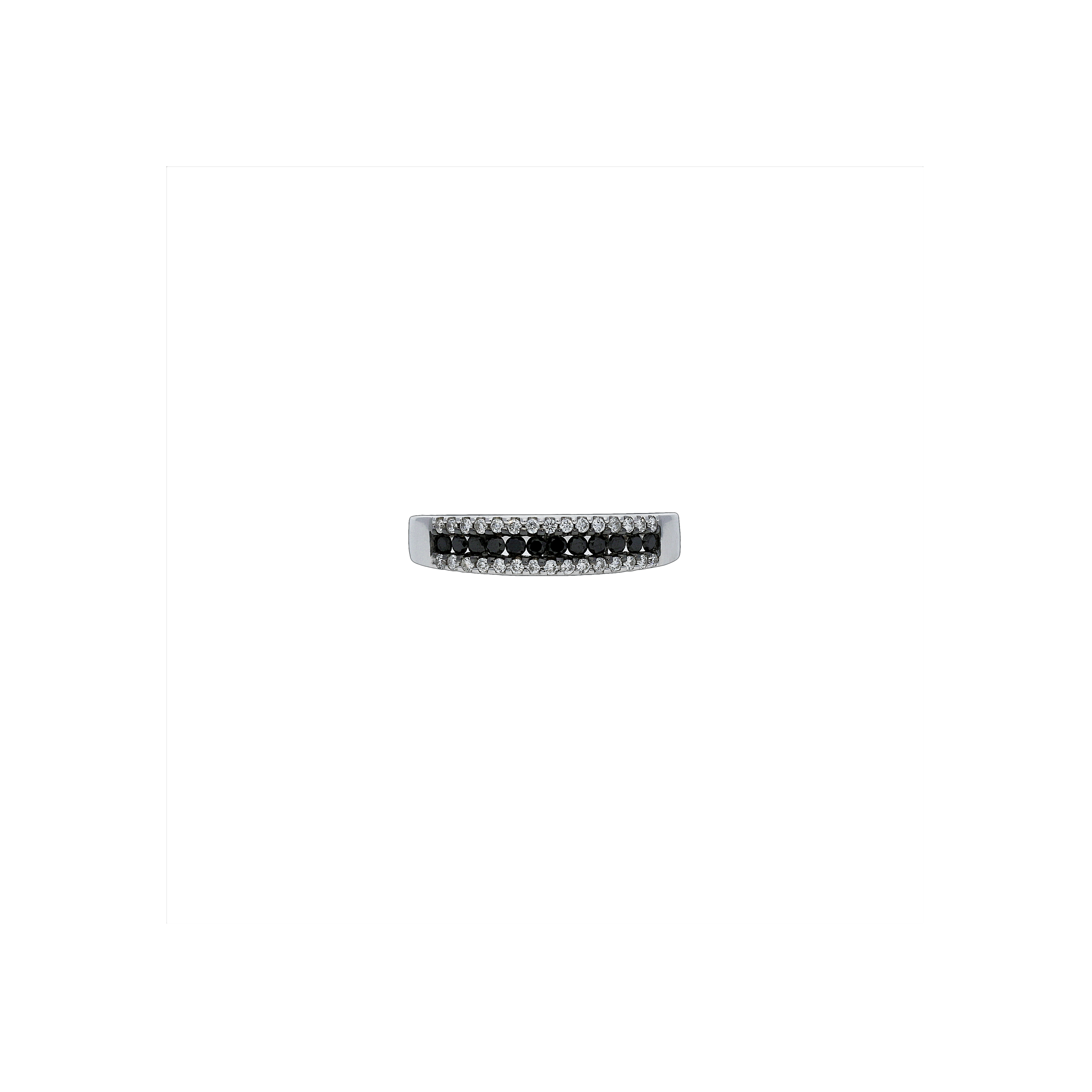 Bartorelli Italian Jewels | ANELLO IN ORO BIANCO CON DIAMANTI BIANCHI E DIAMANTI NERI - VR21625DKDW (2)