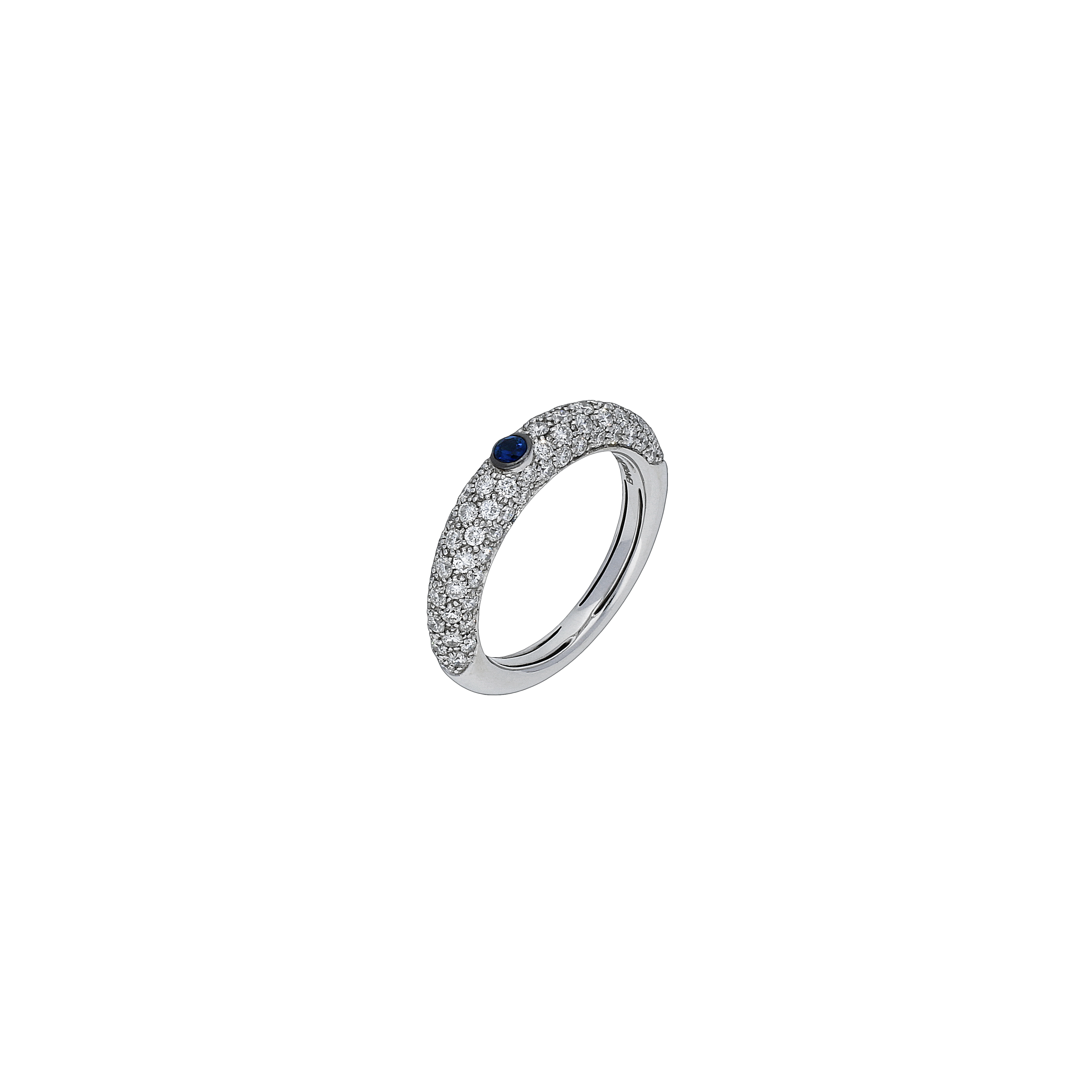 Bartorelli Italian Jewels | ANELLO IN ORO BIANCO, DIAMANTI E ZAFFIRO - VR21064DSBW (1)