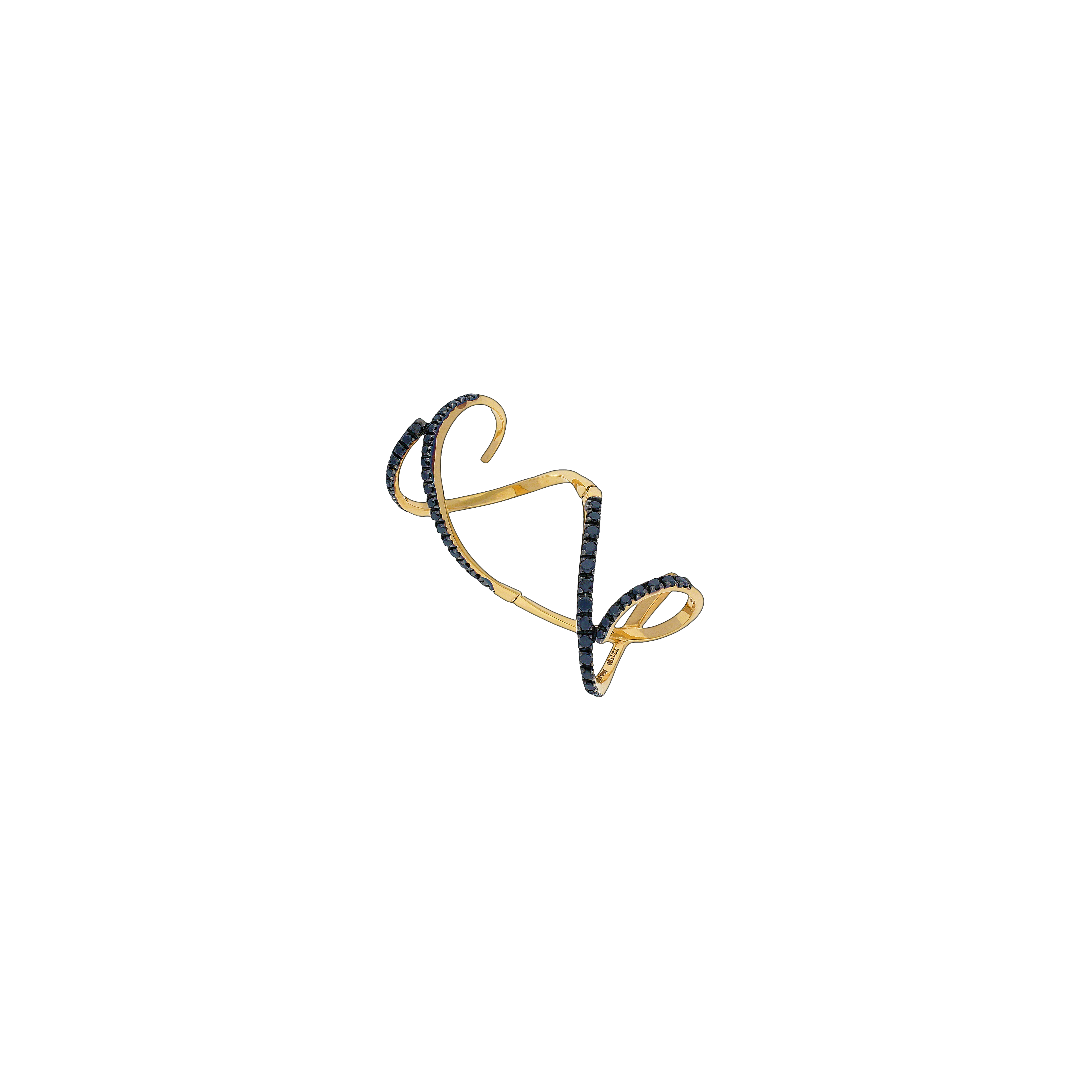Bartorelli Italian Jewels | MAGIC SNAKE - ANELLO IN ORO ROSA E DIAMANTI NERI - 7427APK*BN (1)