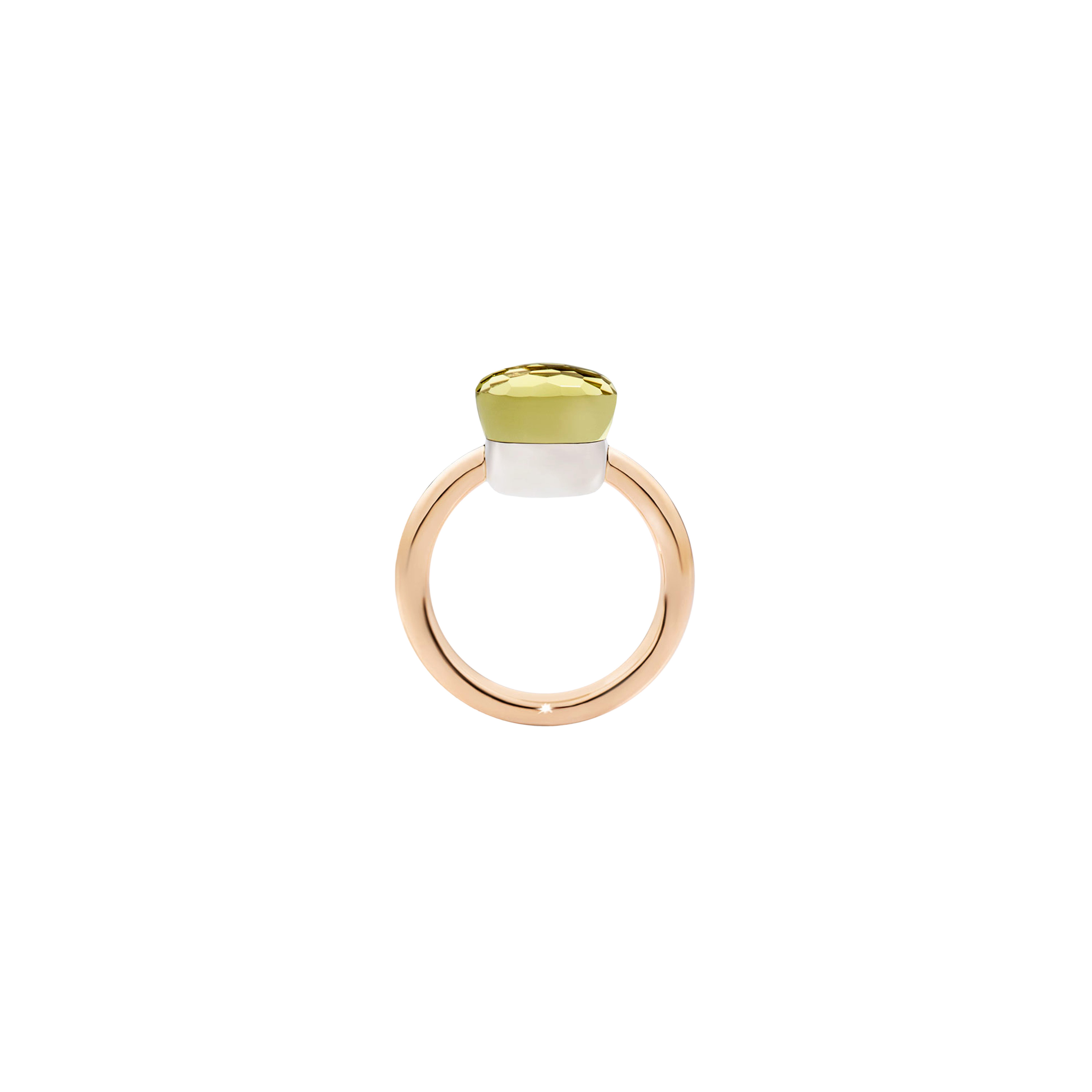 Pomellato | ANELLO NUDO - ANELLO IN ORO ROSA CON CASTONE IN ORO BIANCO E QUARZO LEMON SFACCETTATO - A.A110/O6/QL - PAA1100O6000000QL (3)