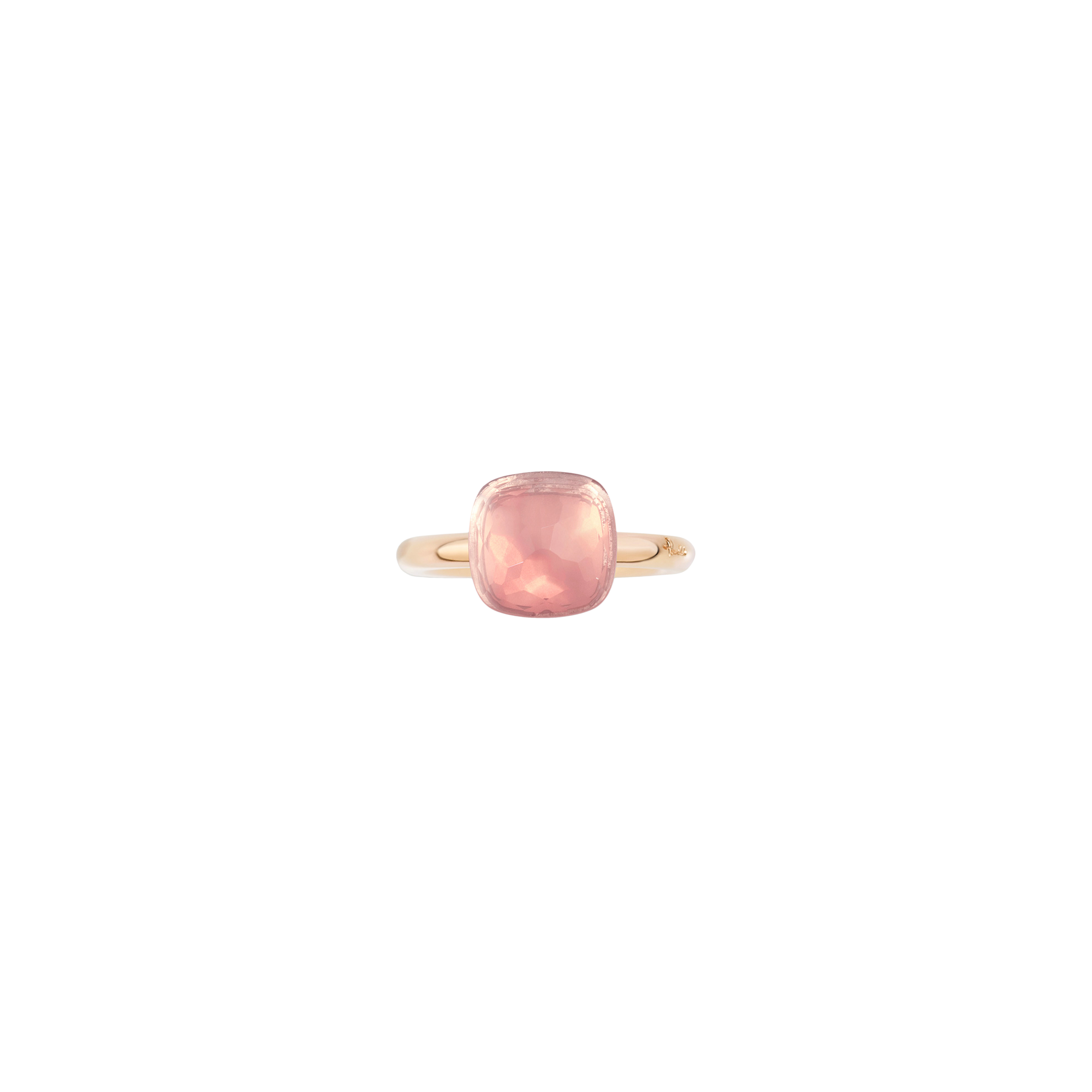 Pomellato | ANELLO NUDO - ANELLO NUDO CLASSIC IN ORO ROSA CON CASTONE IN ORO BIANCO E QUARZO ROSA SFACCETTATO - A.A110/O6/QR - PAA1100O6000000QR (2)