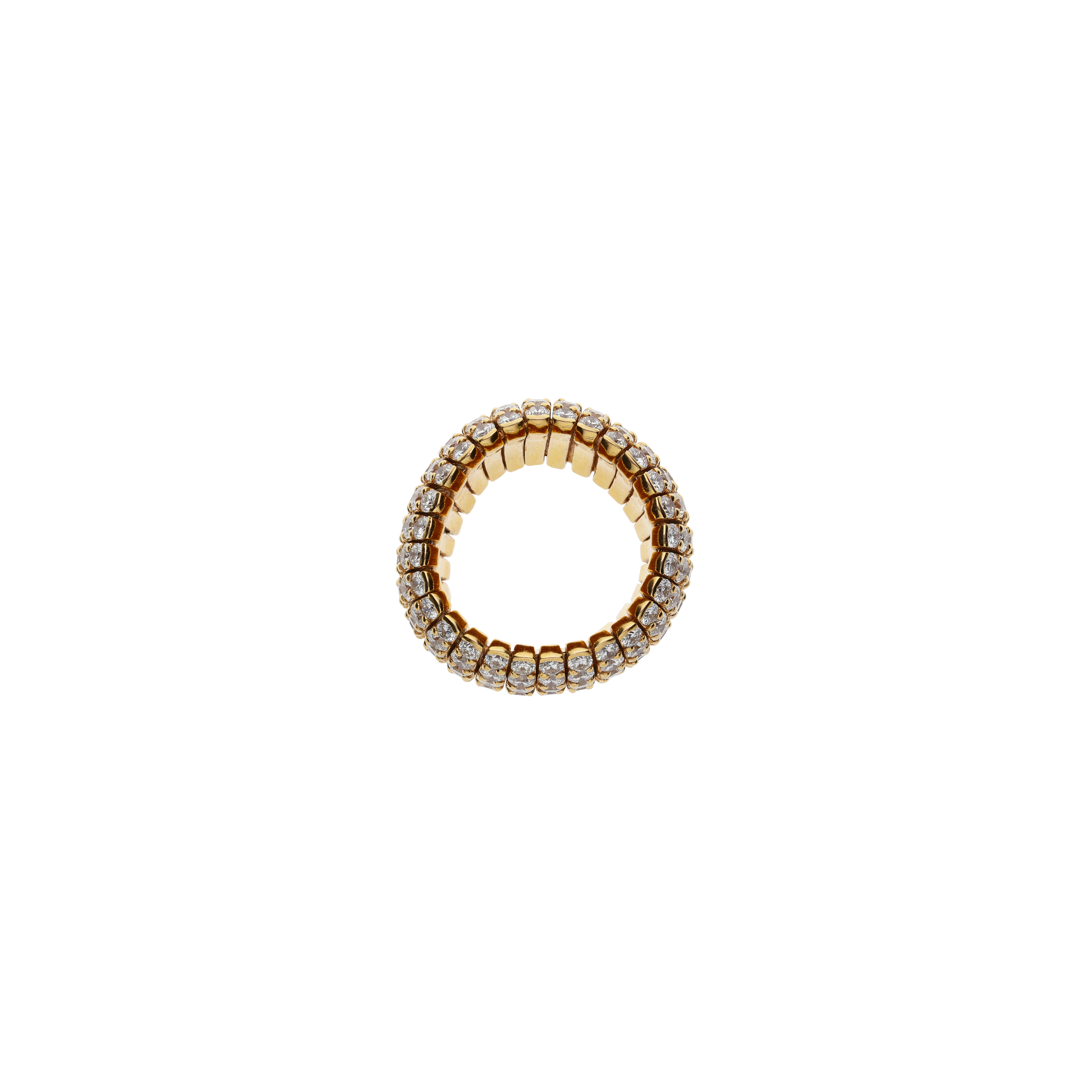 Bartorelli Italian Jewels | ANELLO ELASTICO A FASCIA ALTA IN ORO ROSA FULL PAV&Eacute; DI DIAMANTI - JR128753DP (3)