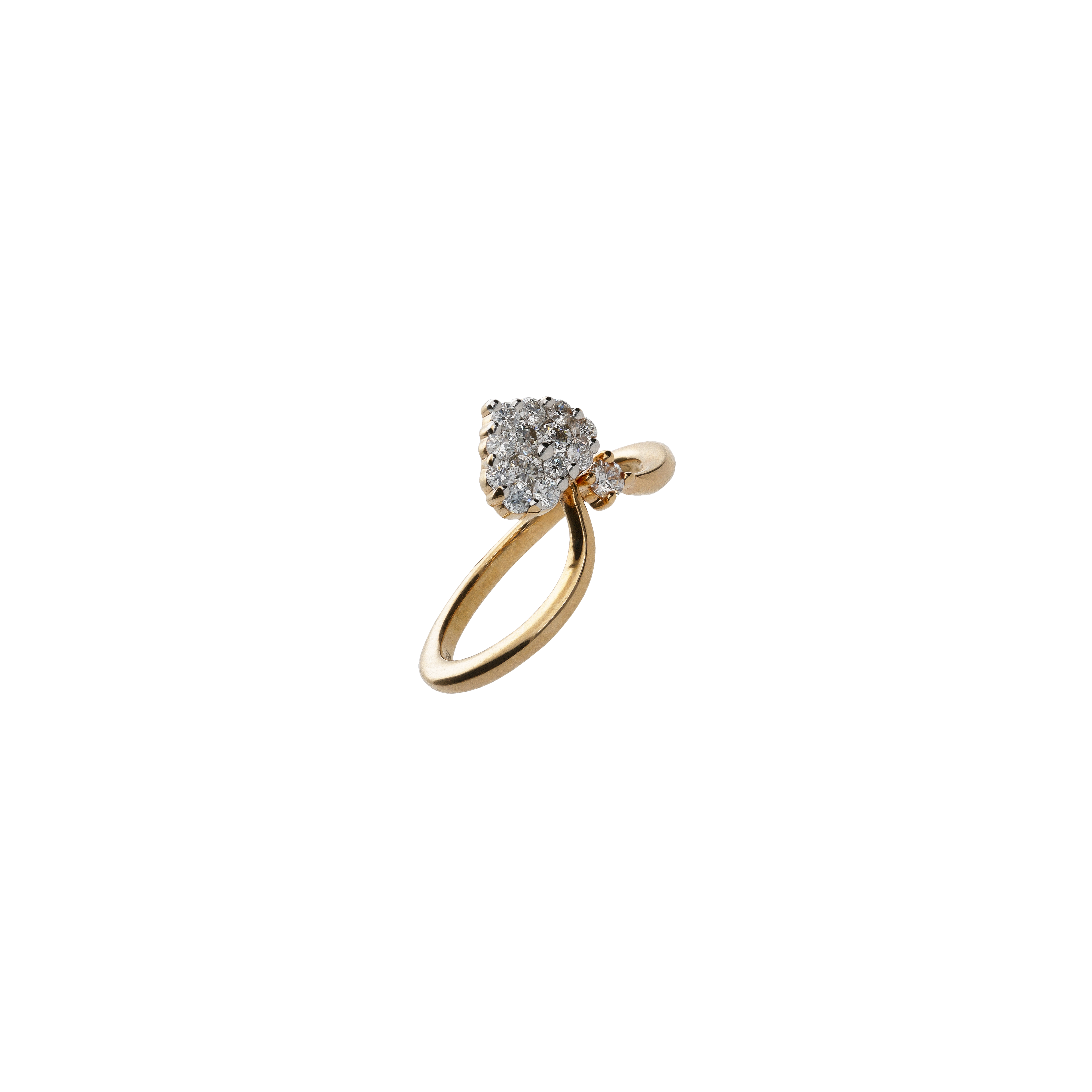 Bartorelli Italian Jewels | ANELLO CUORE IN ORO ROSA E PAV&Egrave; DI DIAMANTI - VR26154DP (1)