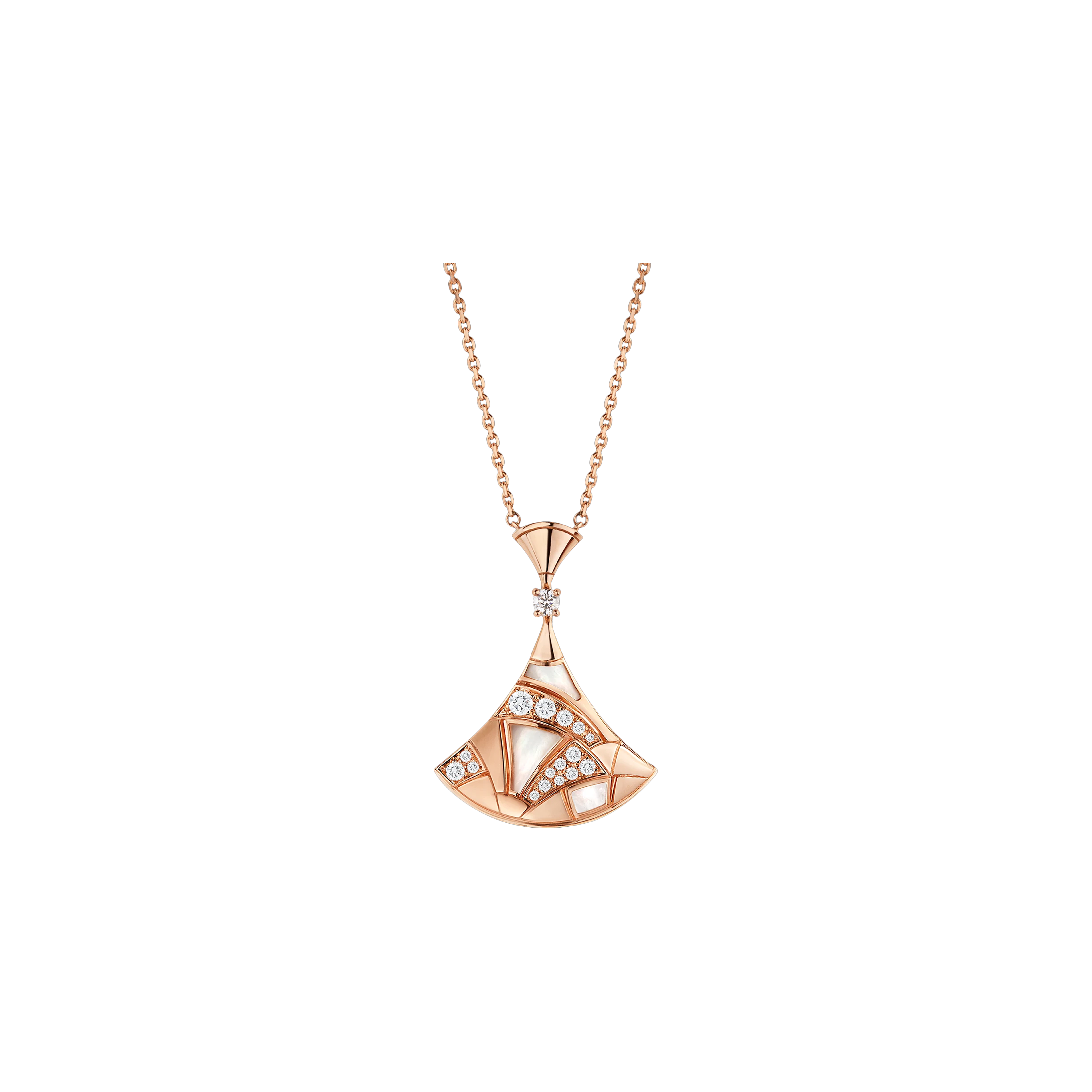 Bulgari | COLLANA DIVAS' DREAM IN ORO ROSA CON MADREPERLA E DIAMANTI - CL856964 - CL856964 (1)