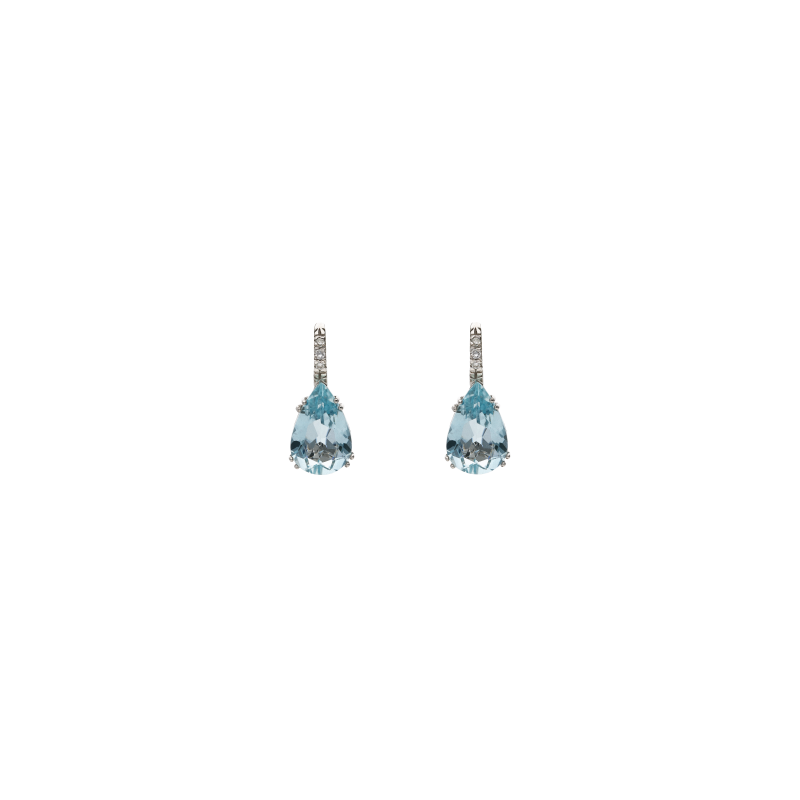 Bartorelli Italian Jewels | ORECCHINI IN ORO BIANCO CON ACQUAMARINA E DIAMANTI - 8000586241 (1)