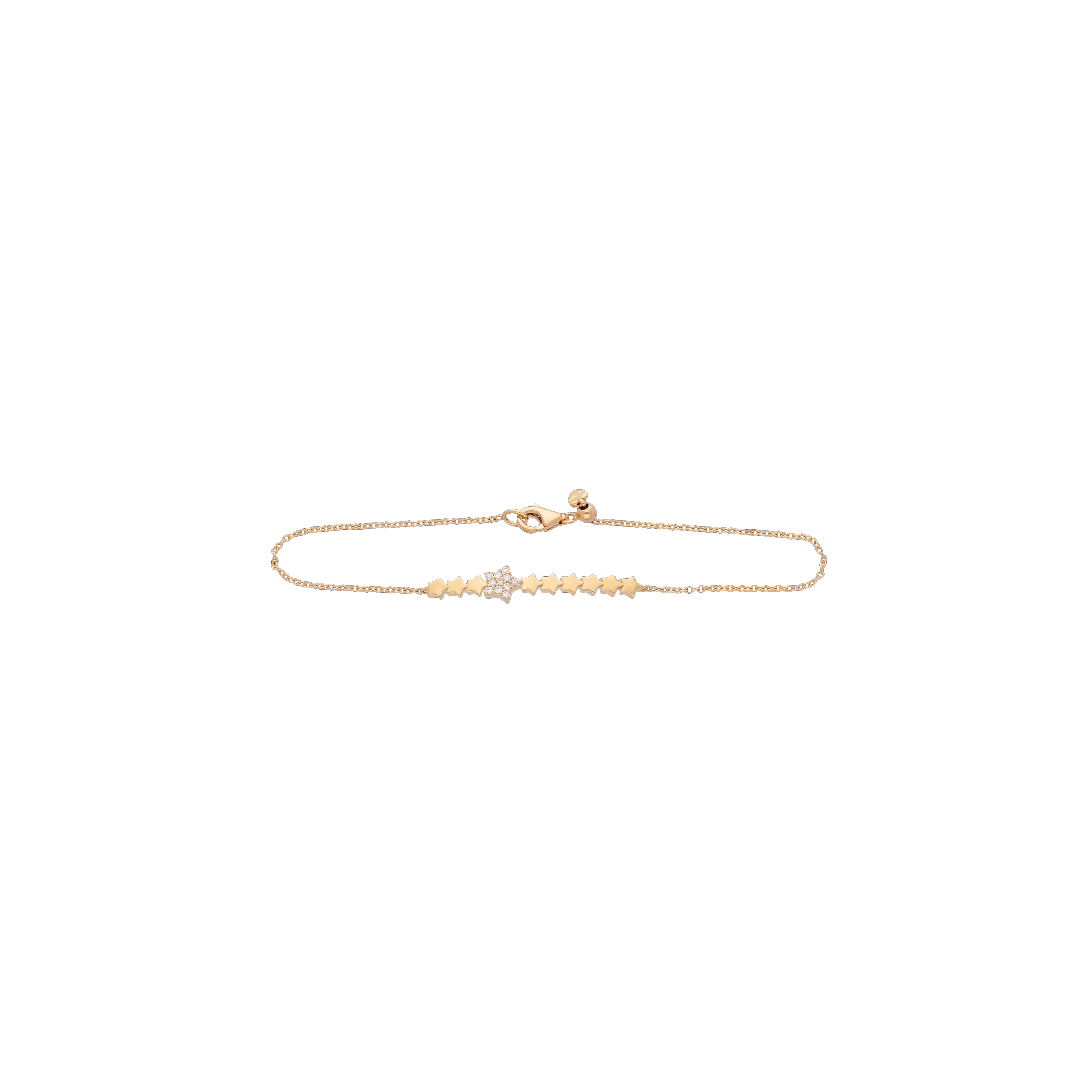 Bartorelli Italian Jewels | BRACCIALE STELLE IN ORO ROSA E DIAMANTI BIANCHI - VB27023DP (1)
