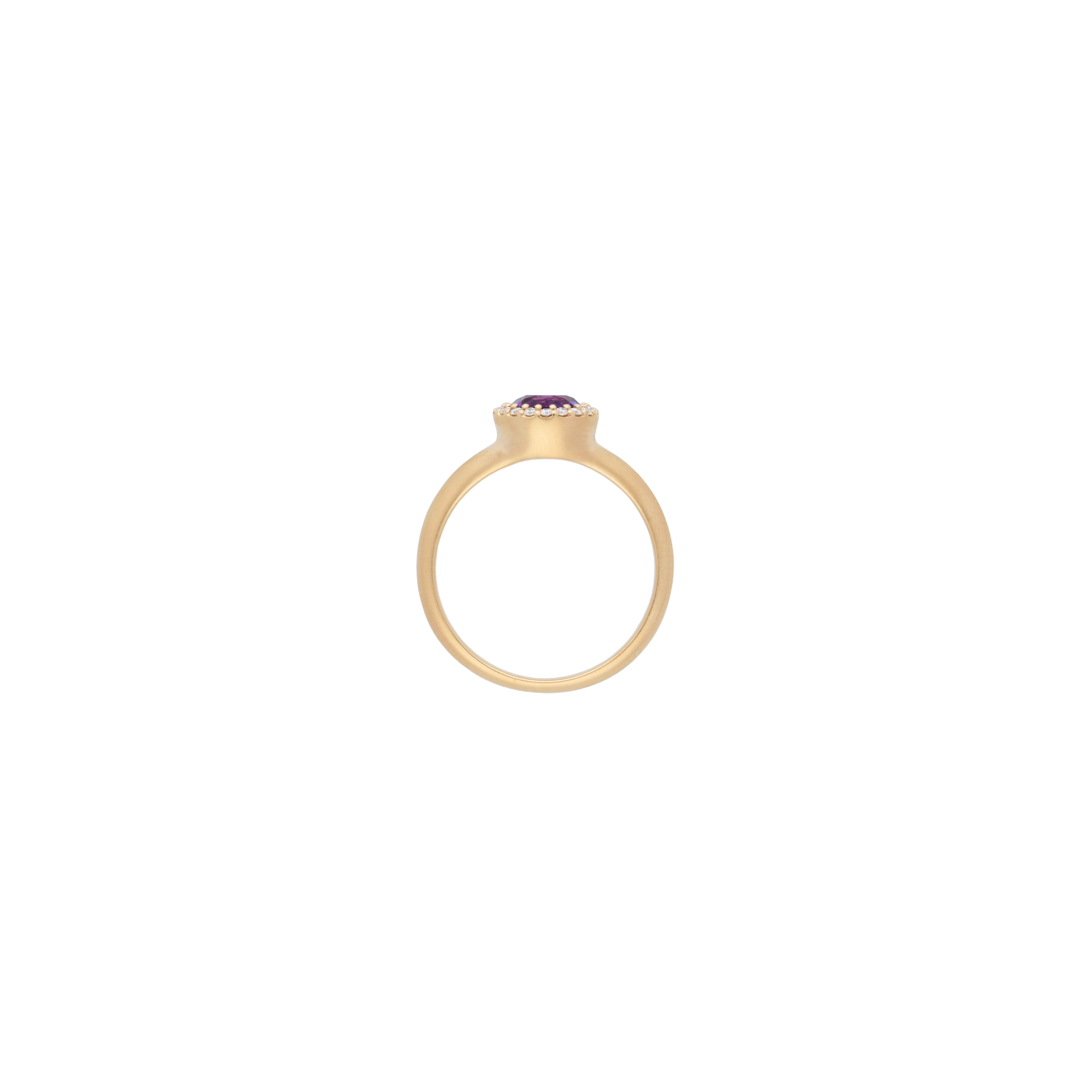 Bartorelli Italian Jewels | ANELLO IN ORO ROSA SATINATO CON AMETISTA E DIAMANTI BIANCHI - VR27391DAMNP-S (3)