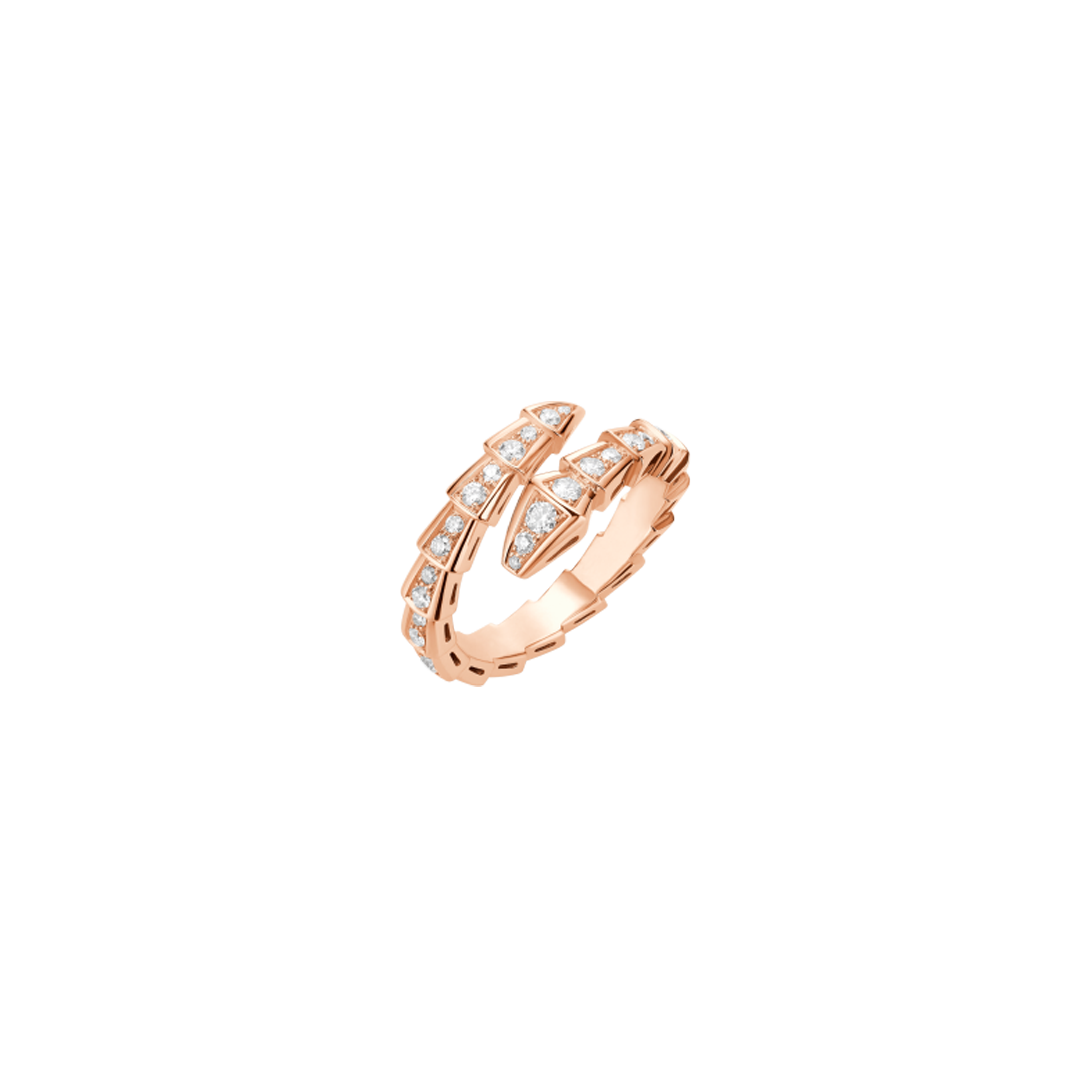 Bulgari | ANELLO SERPENTI IN ORO ROSA 18 KT CON PAVE' DI DIAMANTI - AN858522 - AN858522 (1)