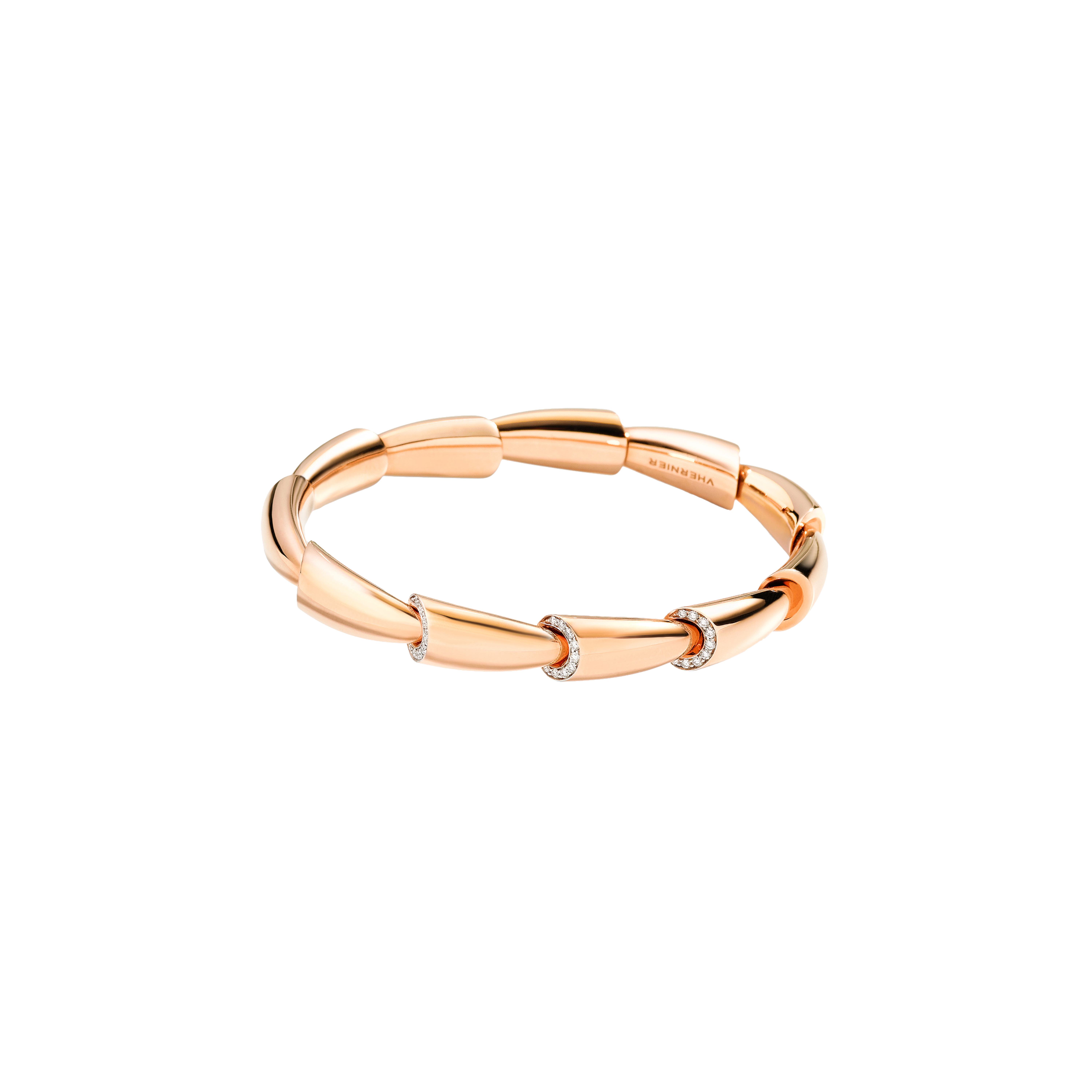 Vhernier | BRACCIALE CALLA MIDI IN ORO ROSA 18K E DIAMANTI - 0G1652BR313 (1)