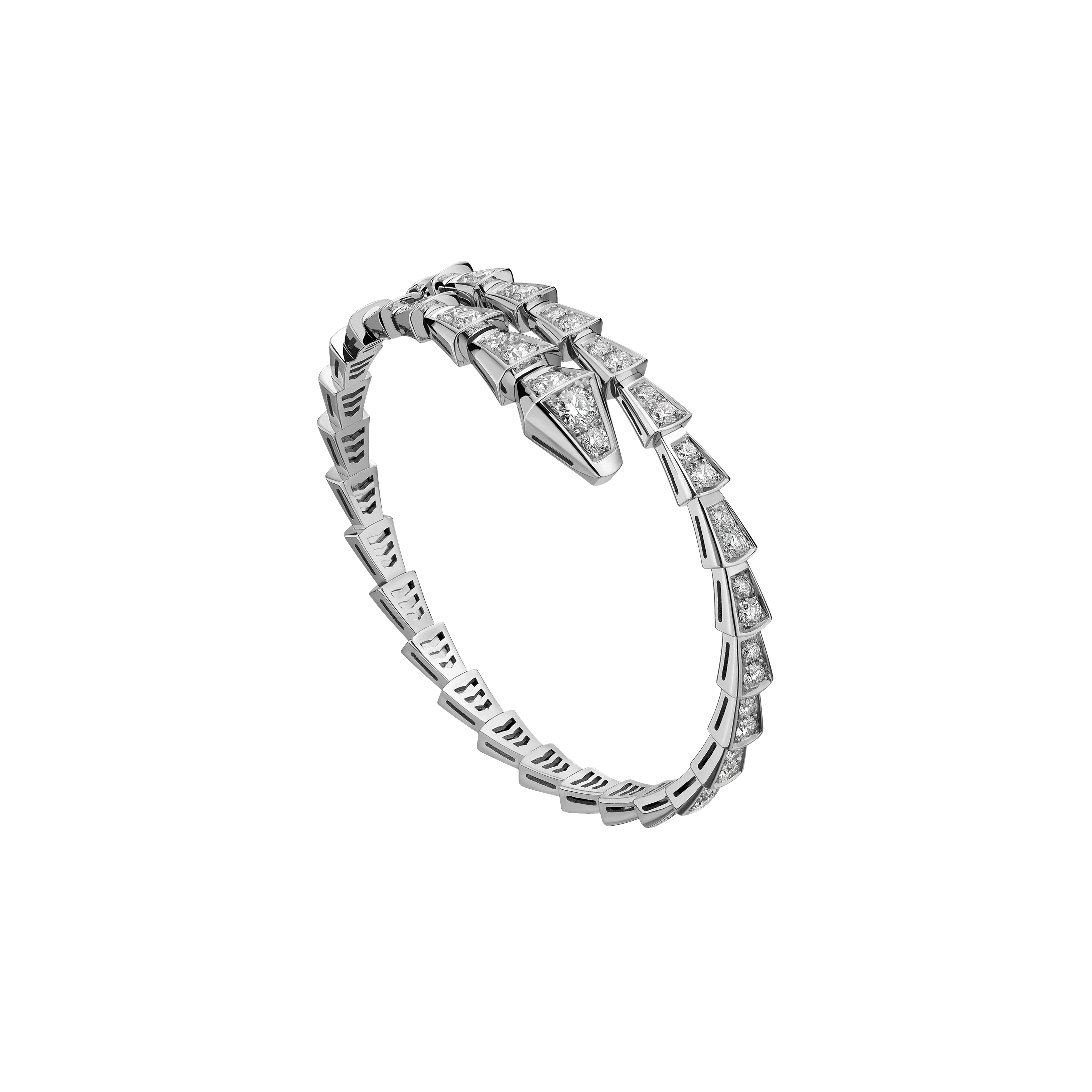 Bulgari | BRACCIALE SERPENTI VIPER IN ORO BIANCO CON PAV&Egrave; DI DIAMANTI - BR857492 - BR860202 (1)