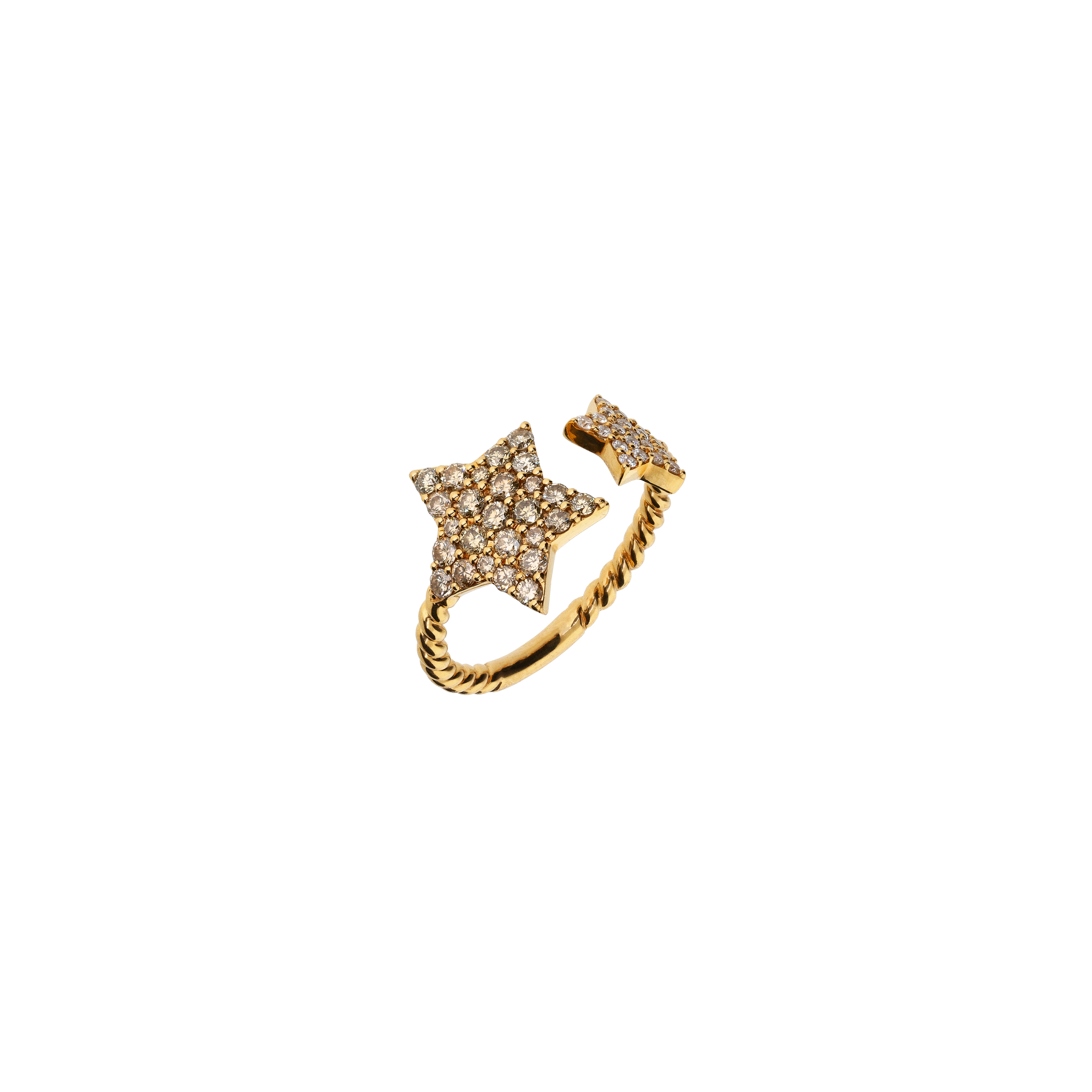 Bartorelli Italian Jewels | ANELLO STELLE IN ORO ROSA E PAV&Egrave; DI DIAMANTI BIANCHI E DIAMANTI BROWN - VR26350DBDP (1)