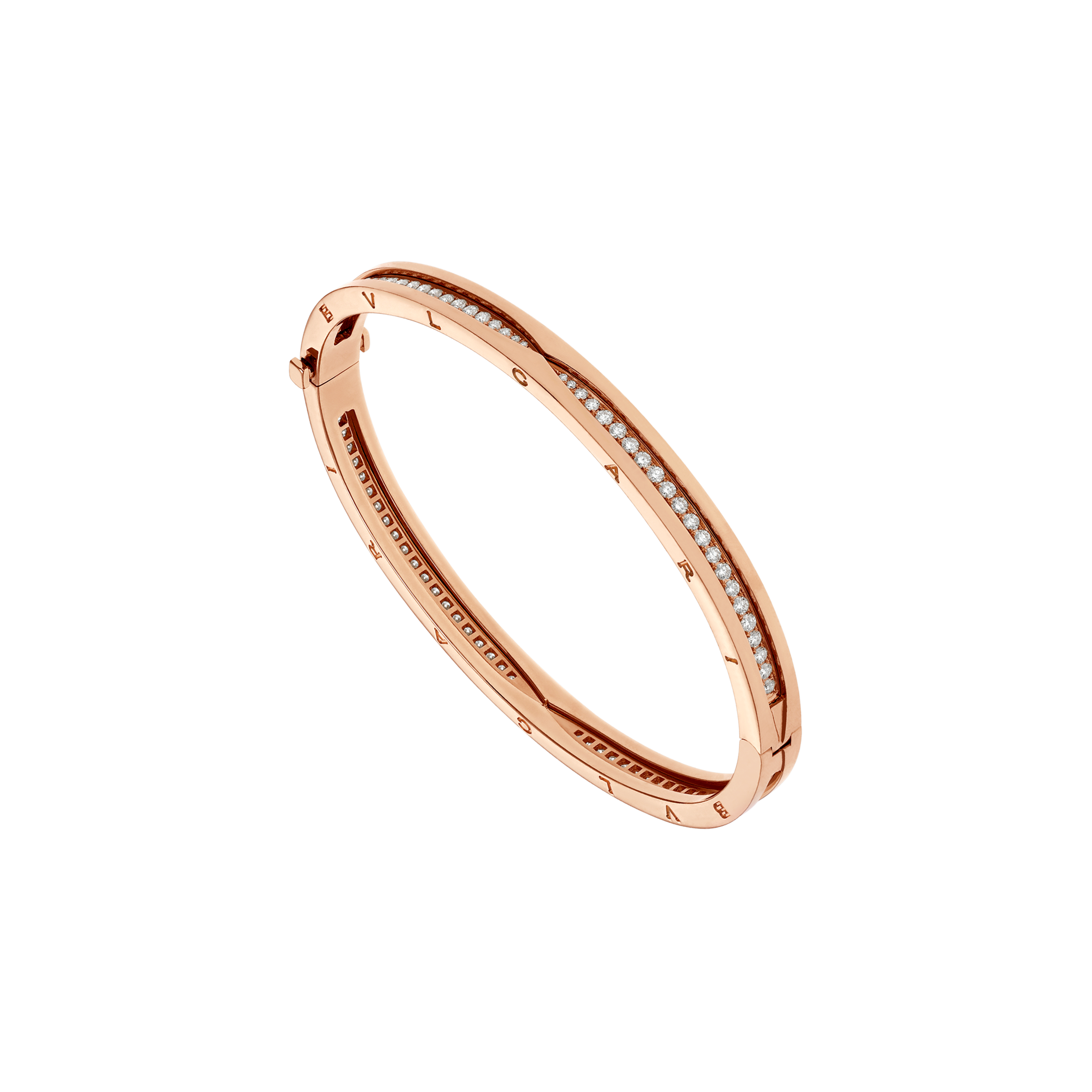 Bulgari | BRACCIALE B.ZERO1 IN ORO ROSA CON PAV&Eacute; DI DIAMANTI - BR858817 - BR858817 (1)