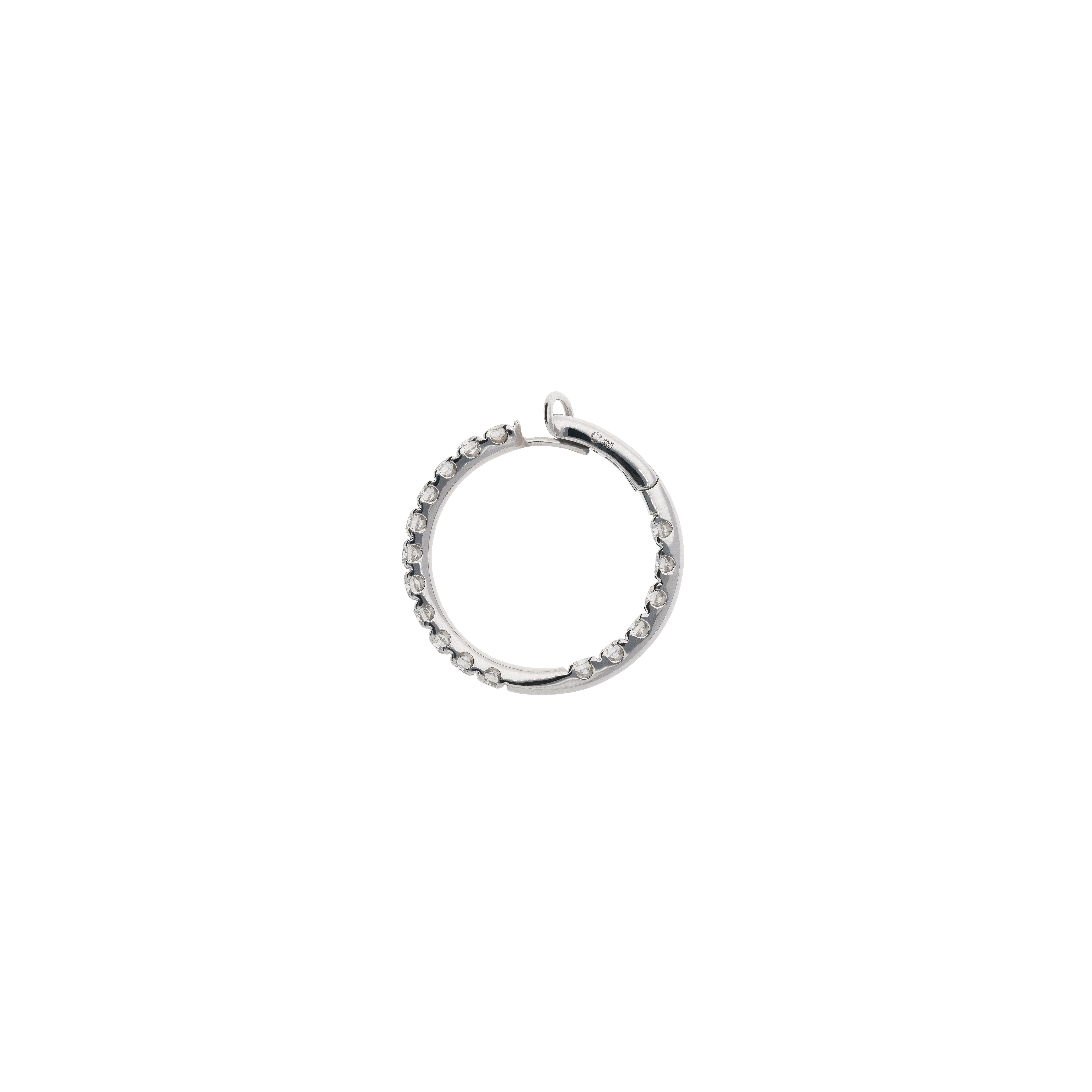 Bartorelli Italian Jewels | ORECCHINI A CERCHIO IN ORO BIANCO E PAV&Eacute; DI DIAMANTI - 29736394 (2)