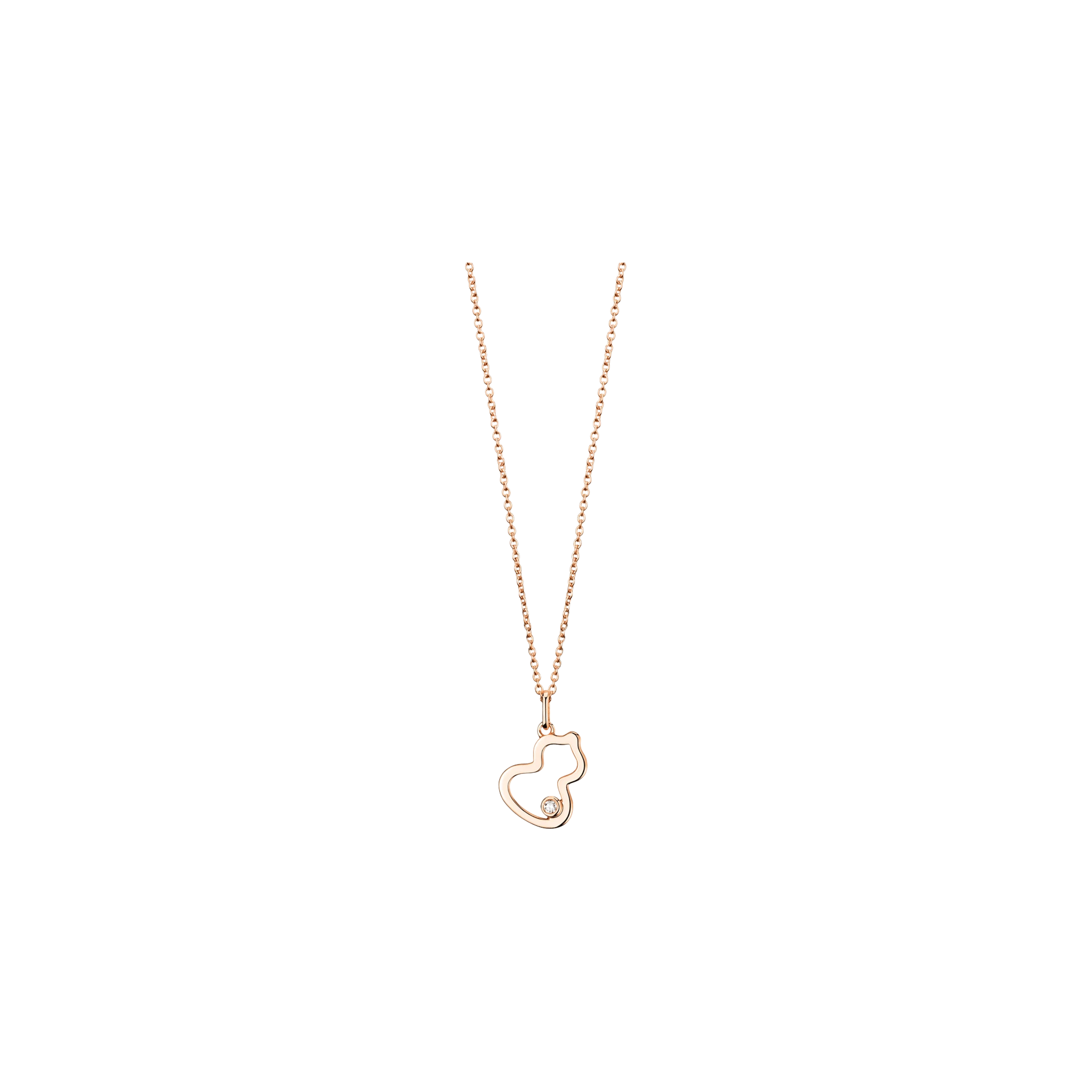 Qeelin | COLLANA PETITE WULU IN ORO ROSA CON DIAMANTE - WU-NL0003A-RGD - WUNPT3ARGDI (1)