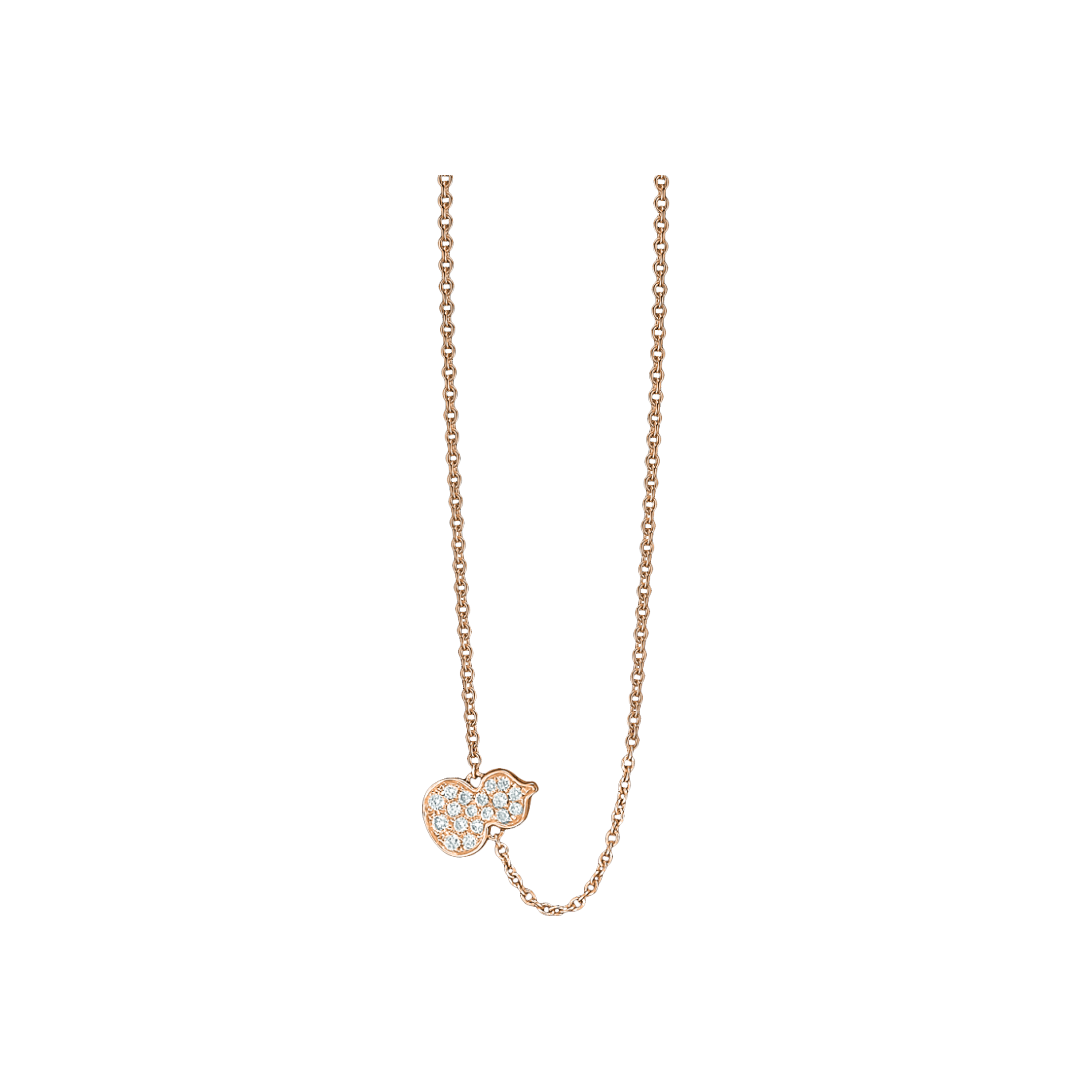 Qeelin | COLLANA PETITE WULU IN ORO ROSA CON PAV&Egrave; DI DIAMANTI - WU-050-FPNL-RGD - WUN50ACRGDI (1)