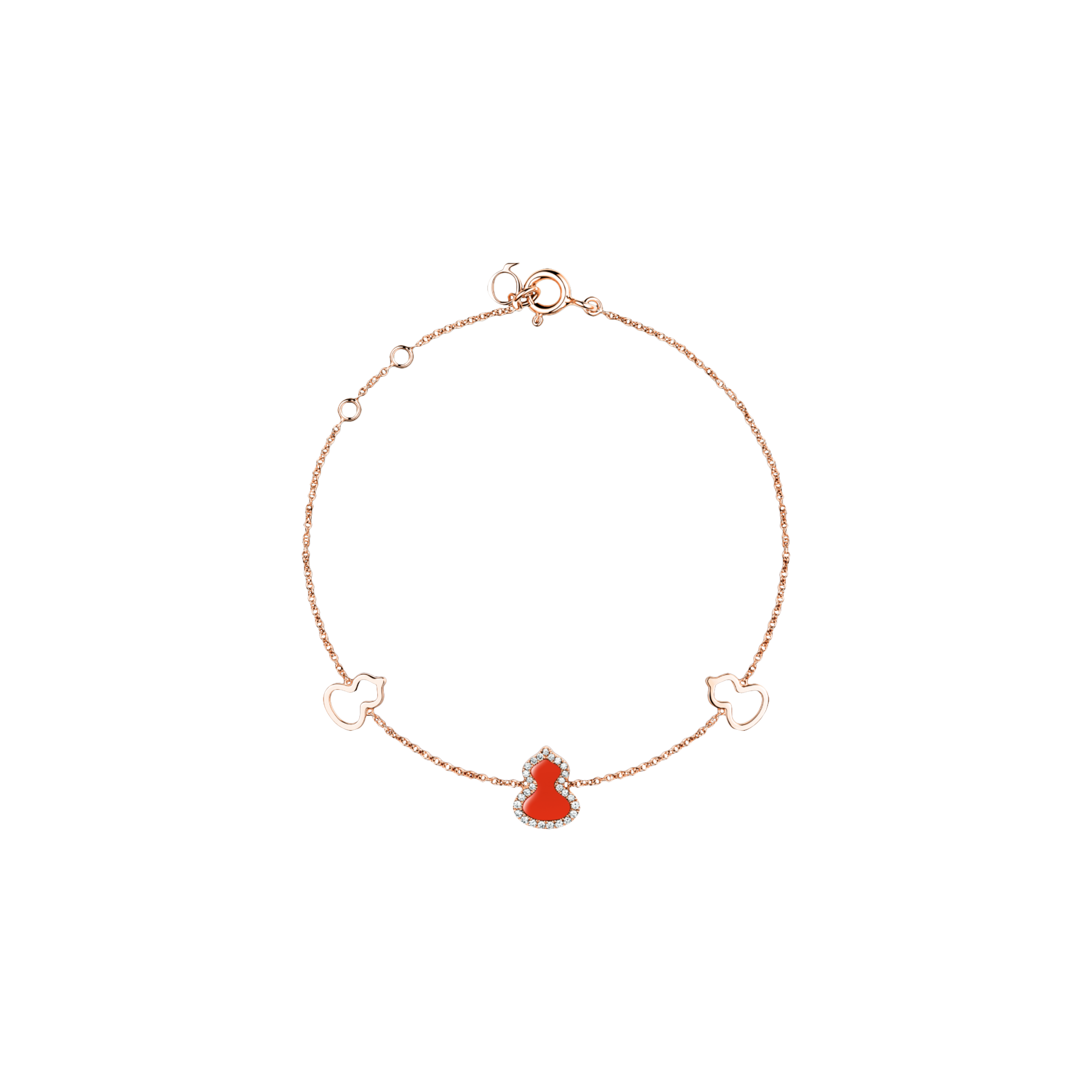 Qeelin | BRACCIALE PETITE WULU IN ORO ROSA CON DIAMANTI E AGATA - WU-BR0001B-RGDRA - WUBPT1BRGRA (1)