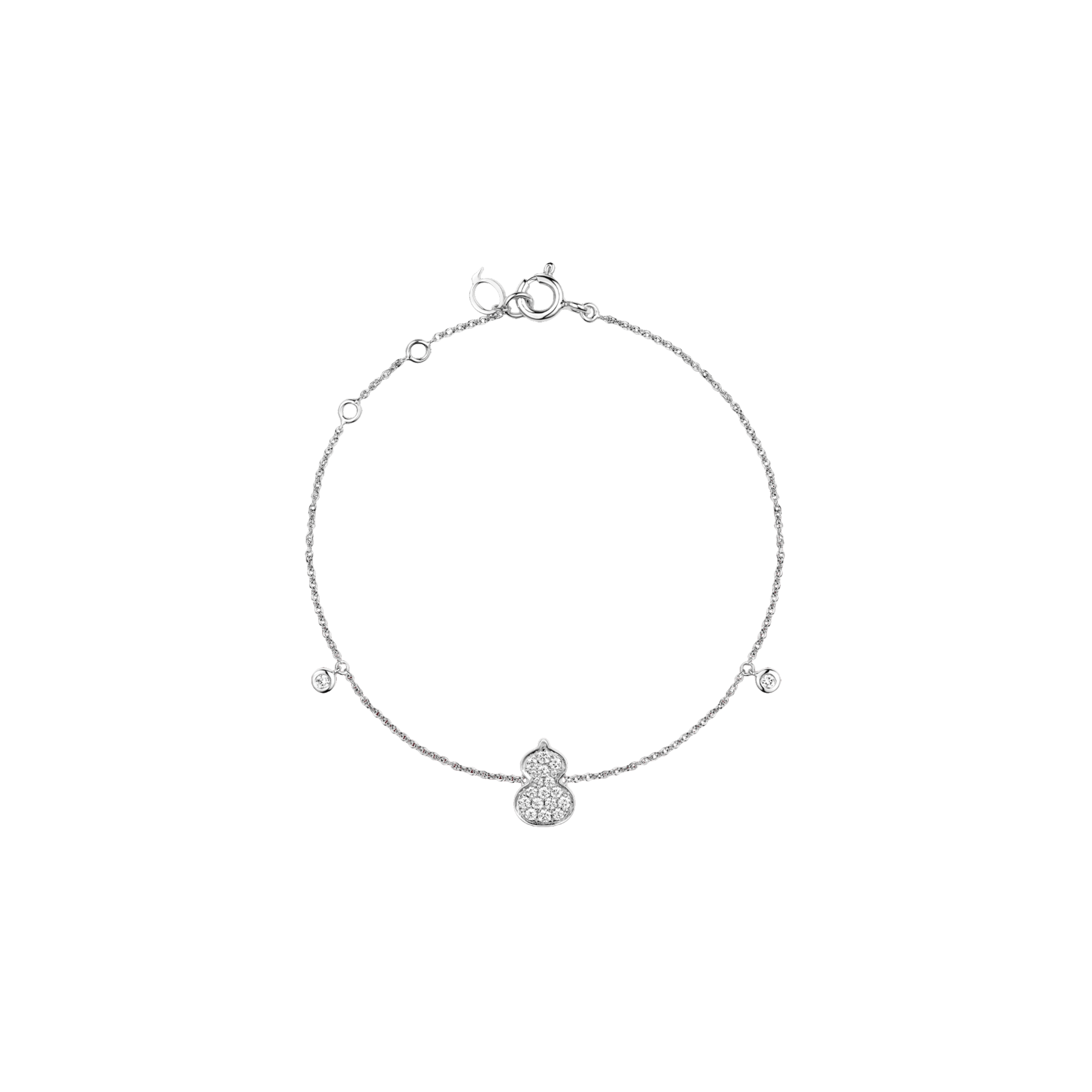 Qeelin | BRACCIALE PETITE WULU IN ORO BIANCO CON PAV&Egrave; DI DIAMANTI -  WU-BR0009B-WGD - WUBPT9AWGDI (1)