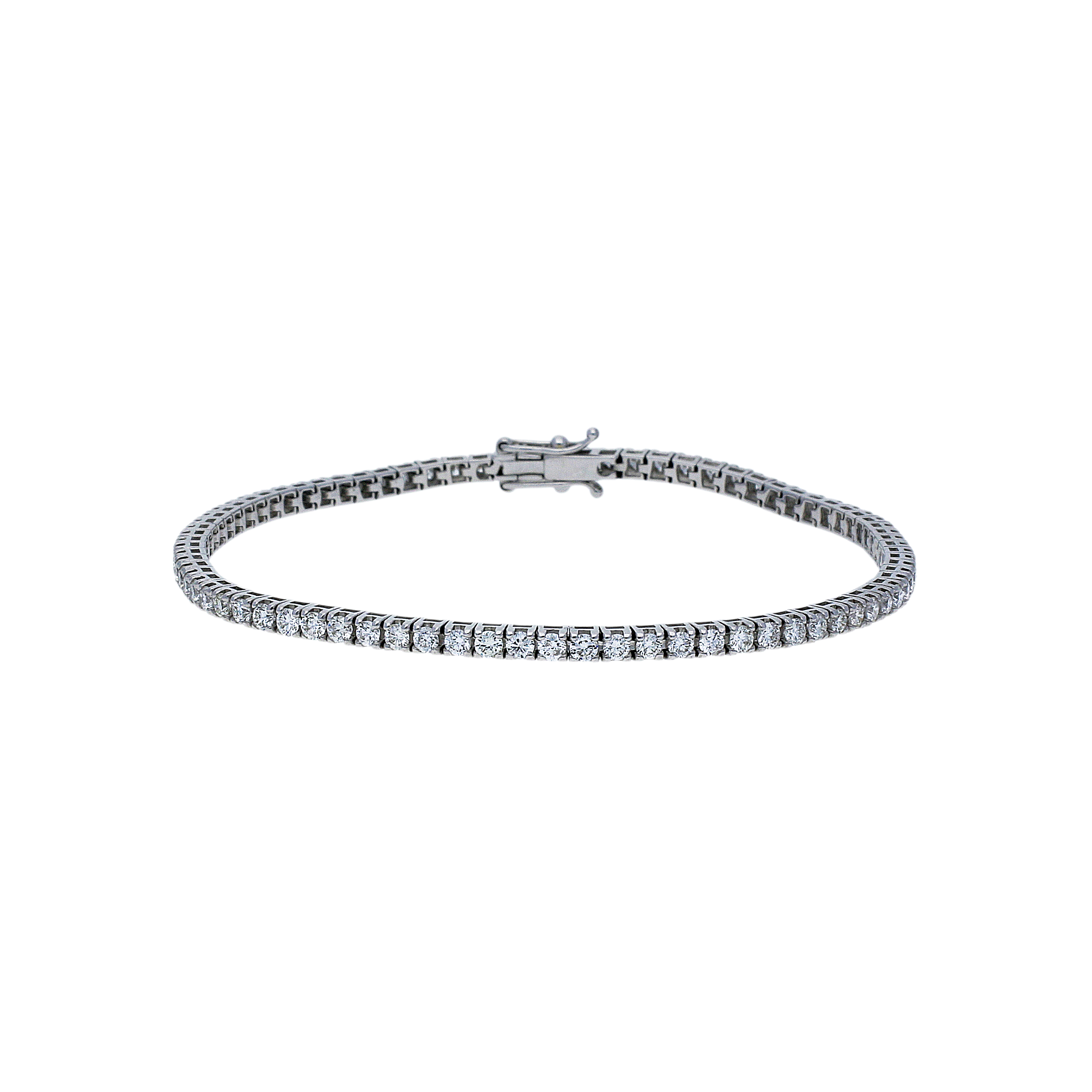 Bartorelli Italian Jewels | Bracciale tennis in oro bianco 18 carati e diamanti bianchi taglio brillante - BR03/3D (1)